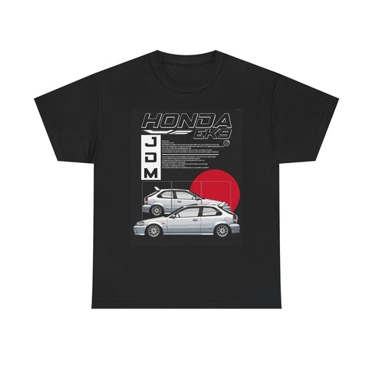 JDM Civic Tuner Japan Graphic T Shirt Unisex Heavy Cotton Tee Gift Vintage
