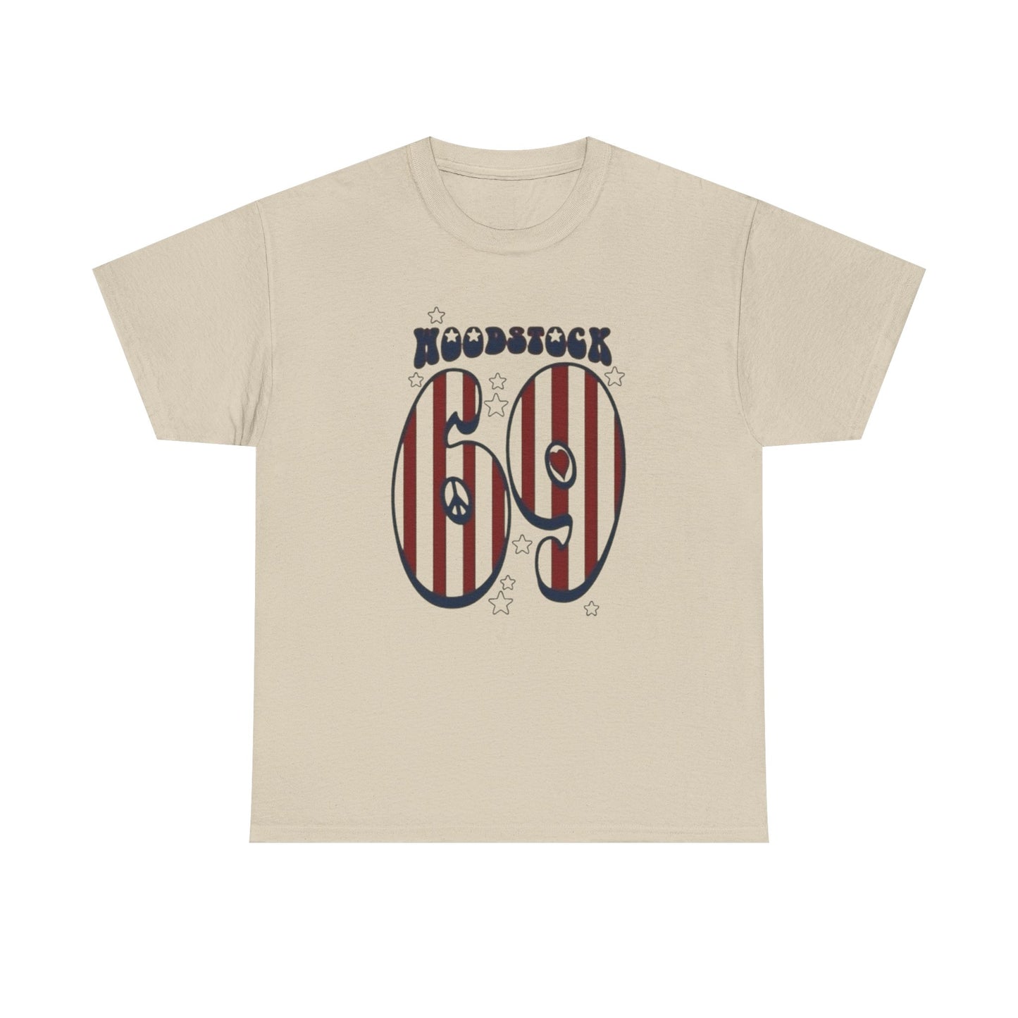Woodstock 69 Retro Graphic T-Shirt Cotton Tee New Gift Vintage