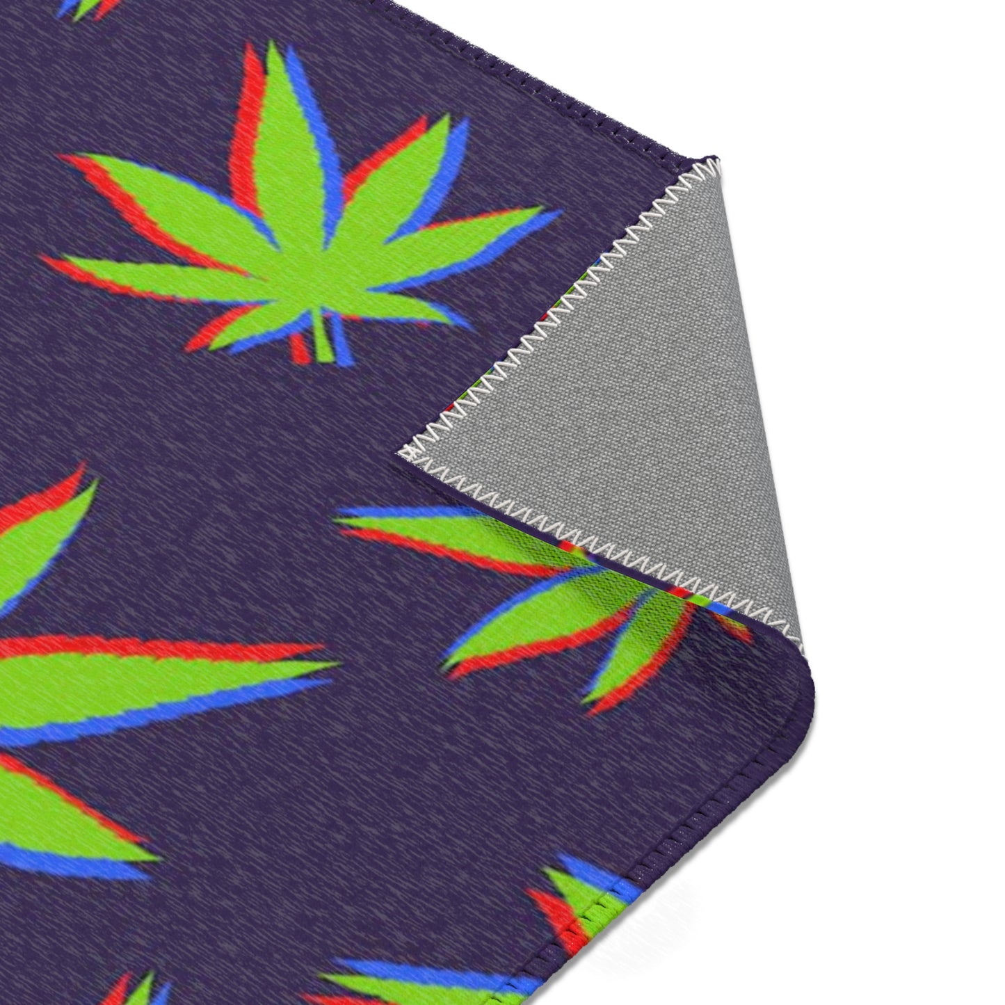 Marijuana Retro Vibes Monogram Area Rugs
