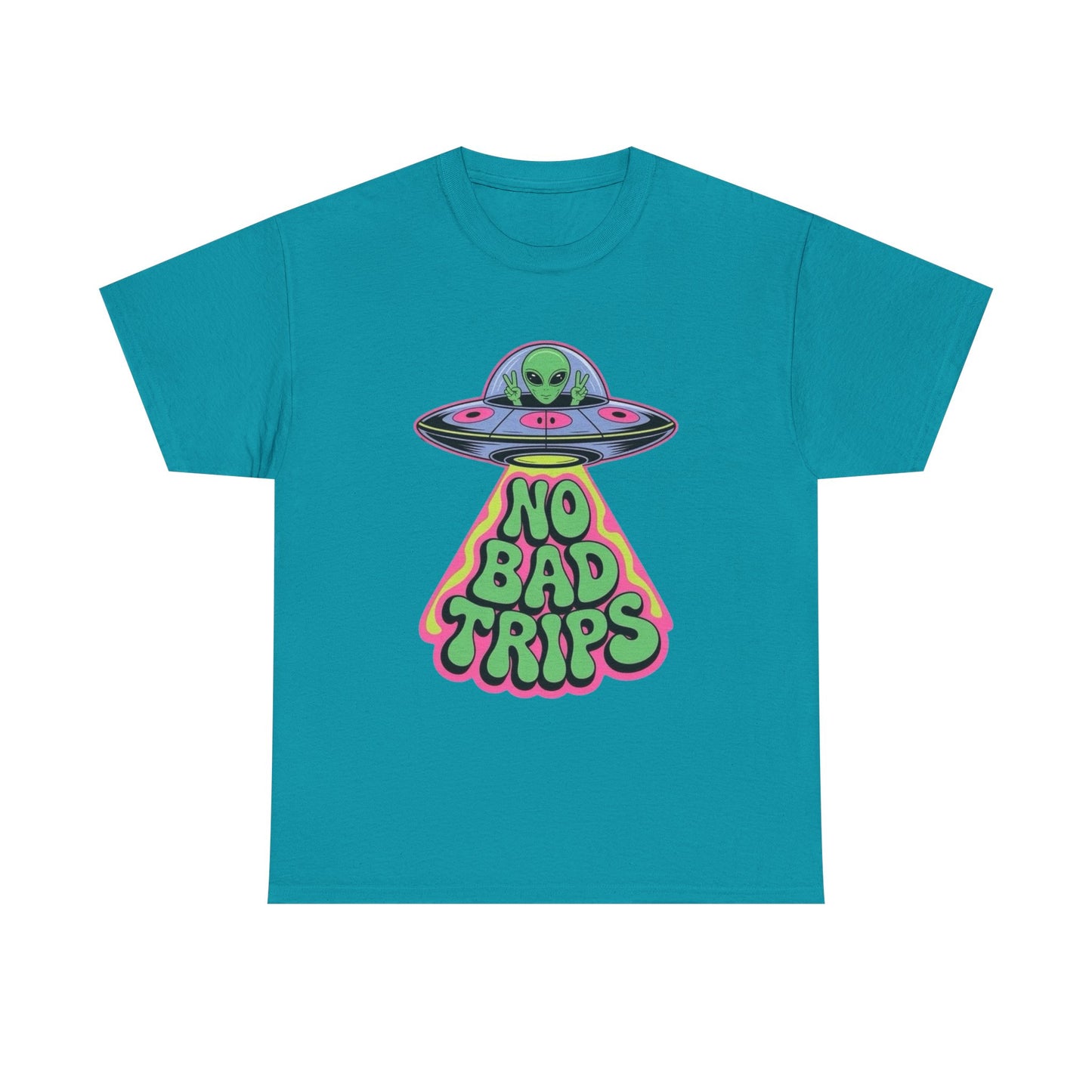 No Bad Trips Graphic T Shirt NEW Unisex Heavy Cotton Tee