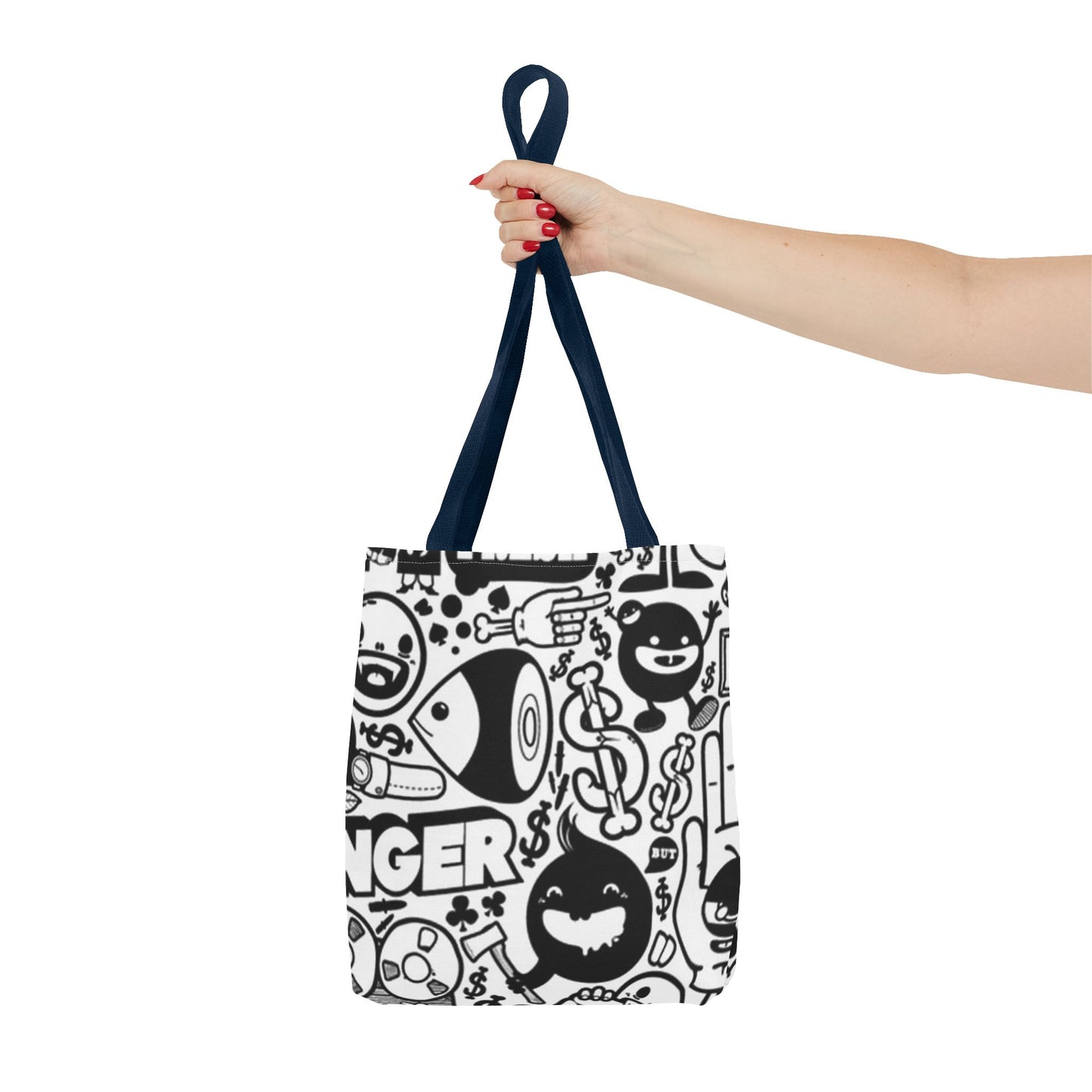 Black And White Stickers All Over BRAND NEW Purse, Pocketbook,Travel Tote Bag
