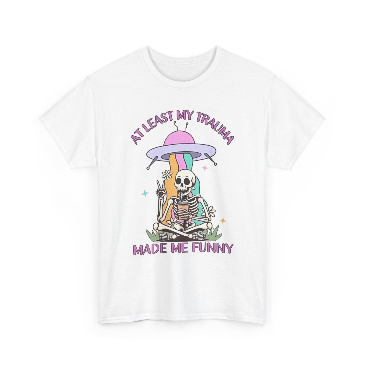 Trama Made Me Funny Graphic T Shirt Vintage Funny Retro Unisex Heavy Cotton Tee