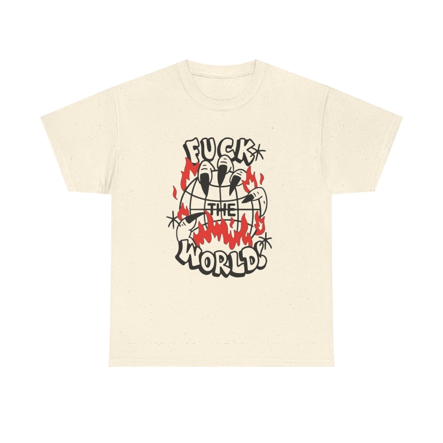 F The World Graphic T Shirt NEW Unisex Heavy Cotton Tee
