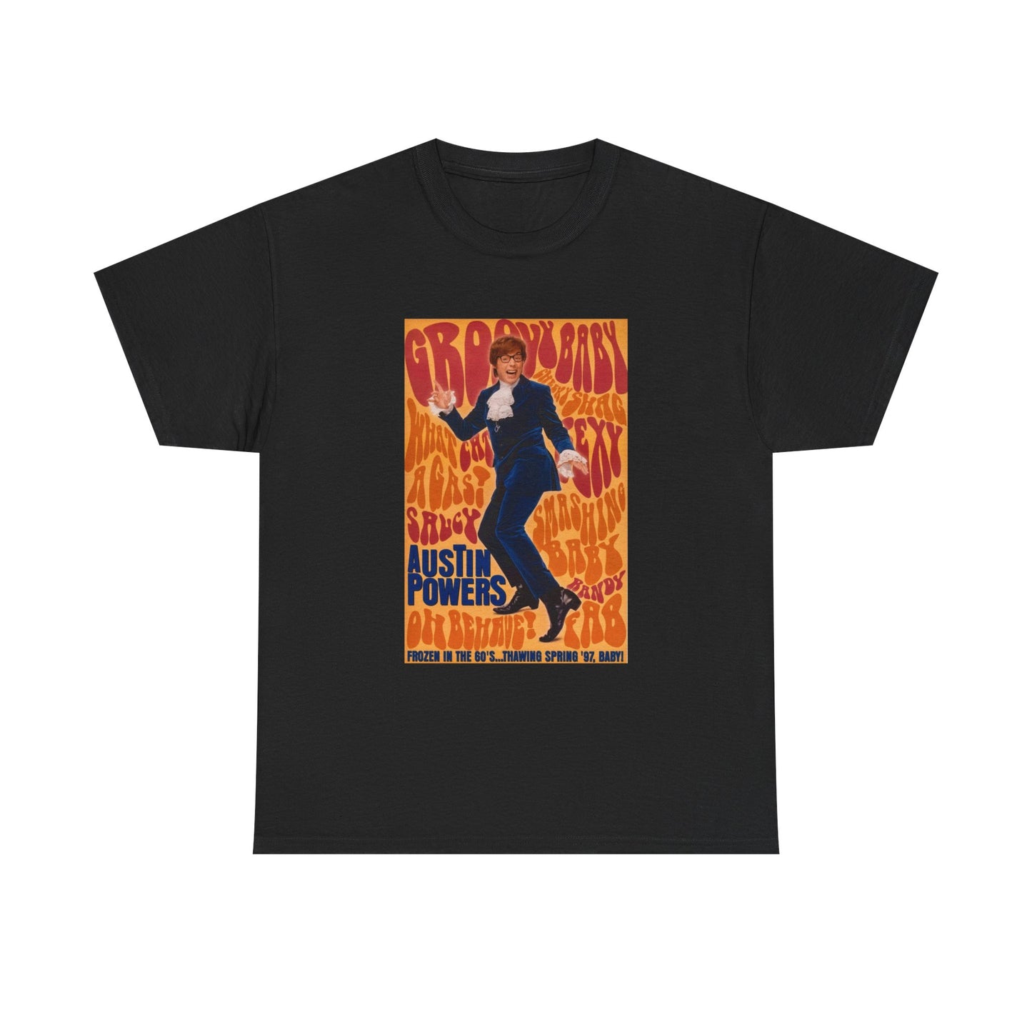 Austin Powers Shirt The Spy Who shagged Me Comedy Unisex Heavy Cotton Tee