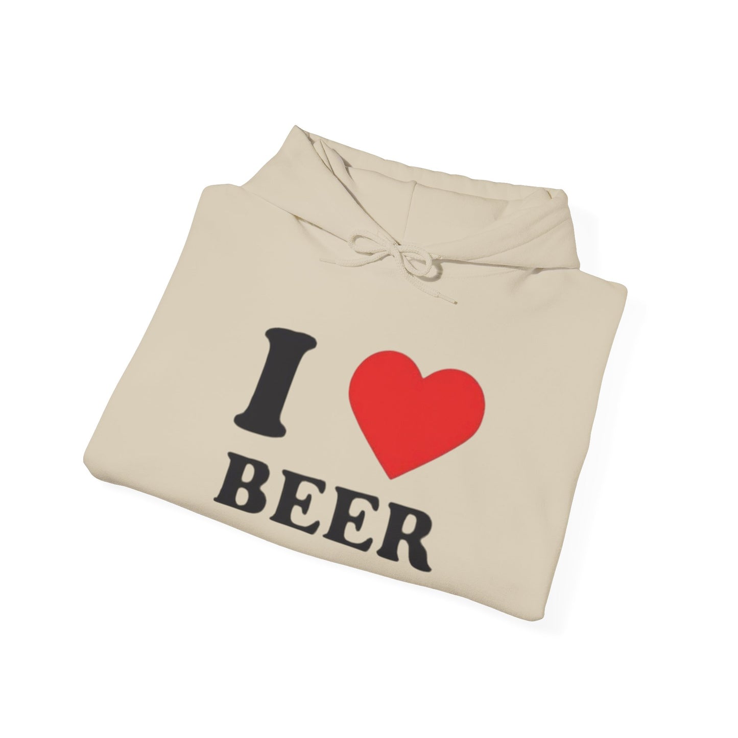 I Love Beer Funny Gift Graphic Hoodie Unisex Heavy Blend™ Hooded Sweatshirt