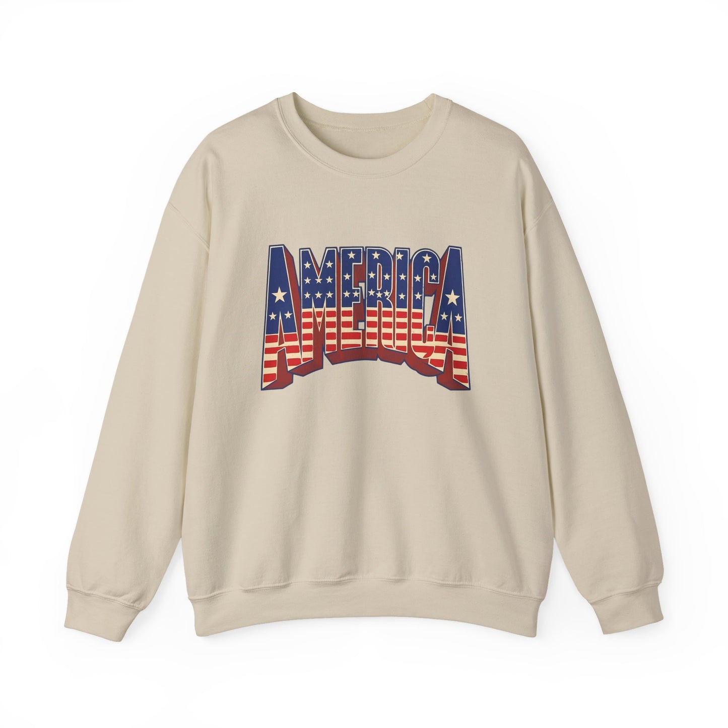 America Graphic USA Retro Sweater NEW Unisex Heavy Blend™ Crewneck Sweatshirt