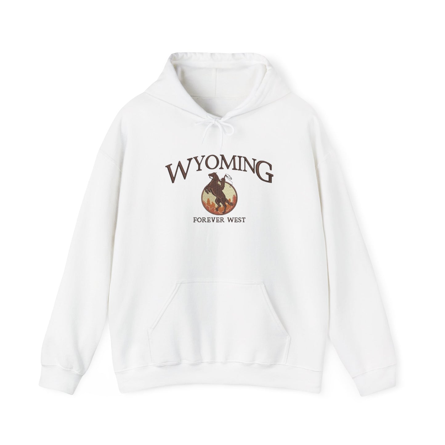 Wyoming Forever West Graphic Hoodie Heavy Blend Sweatshirt NEW