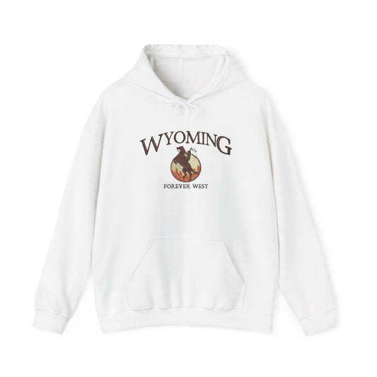 Wyoming Forever West Graphic Hoodie Heavy Blend Sweatshirt NEW