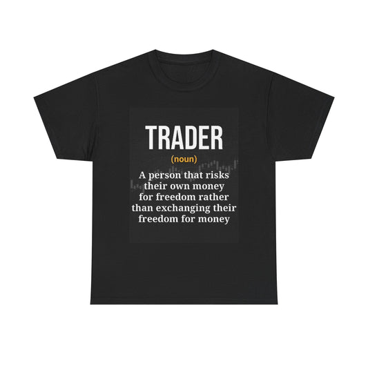 Trader Stock Market Graphic T Shirt Funny Investing Unisex Heavy Cotton Tee