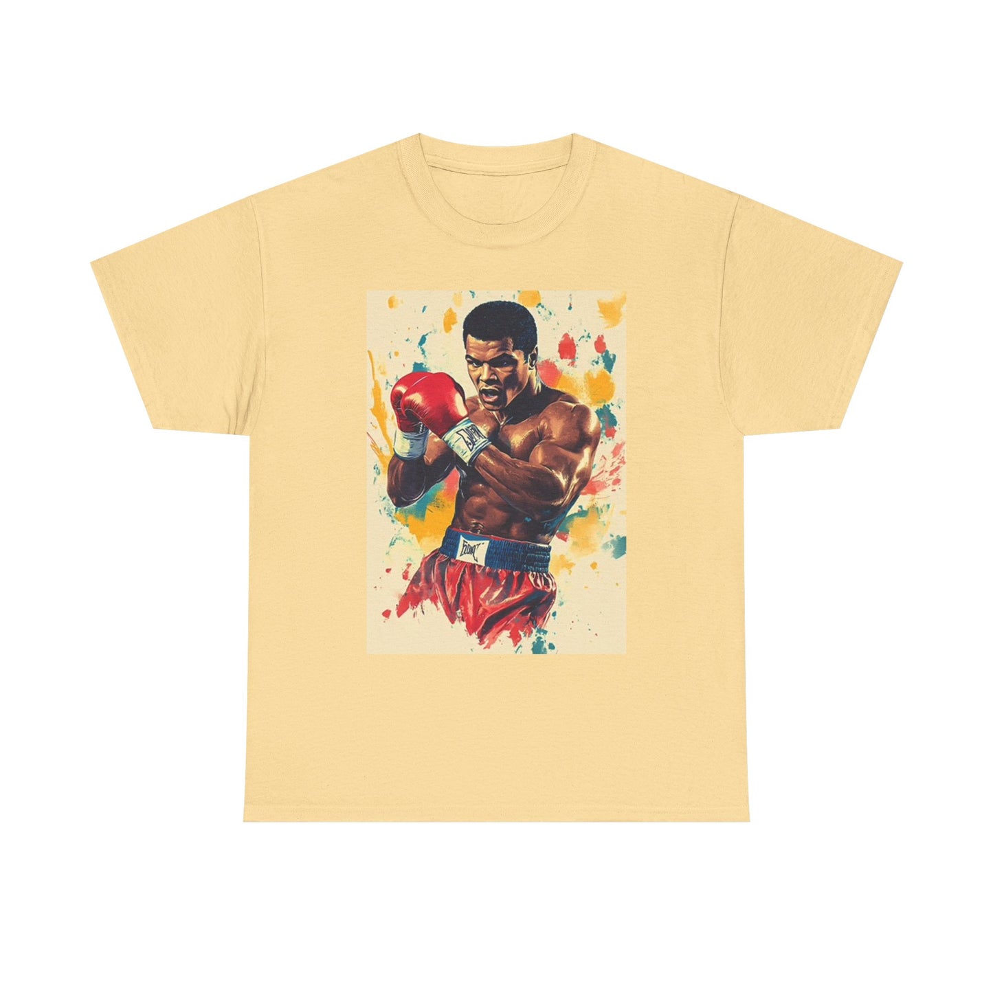 Muhammed Ali Graphic T Shirt Retro Boxing Painting Unisex Heavy Cotton Tee