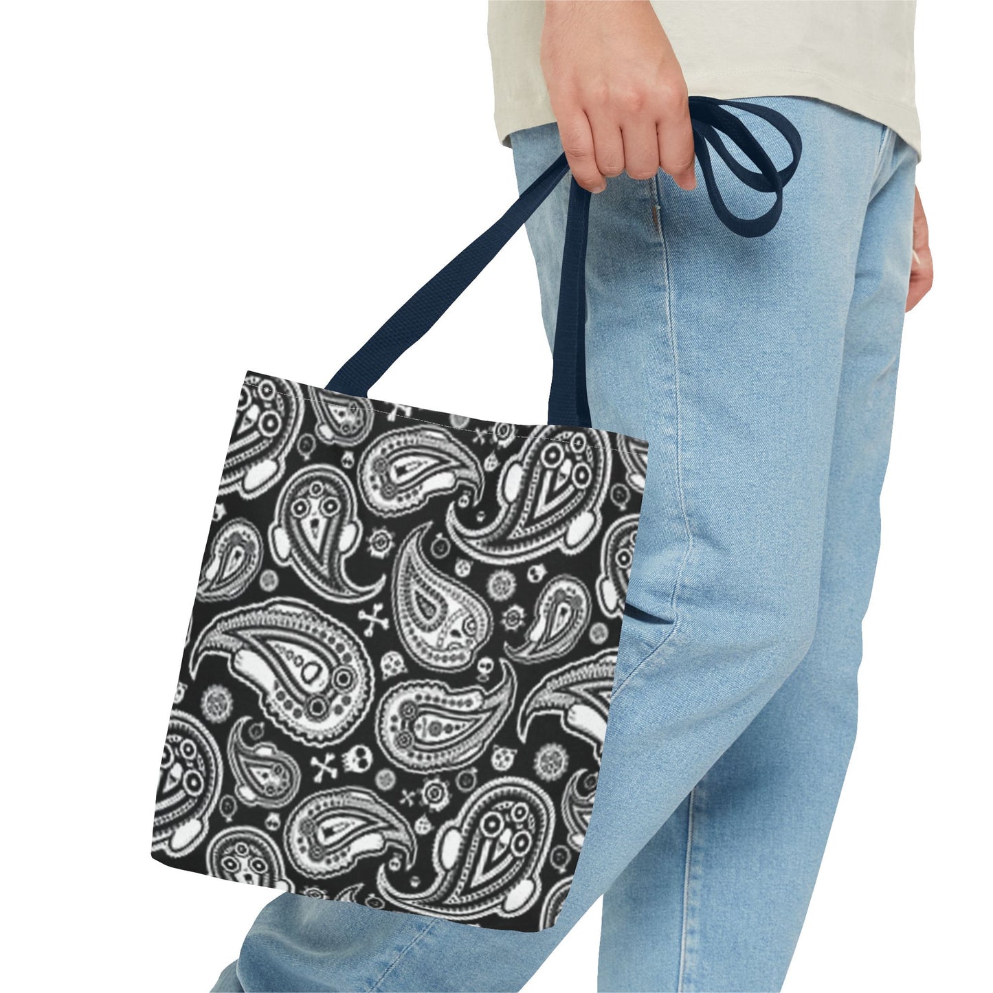 Black Paisley Multi Color BRAND NEW MODERN Tote Bag (AOP)