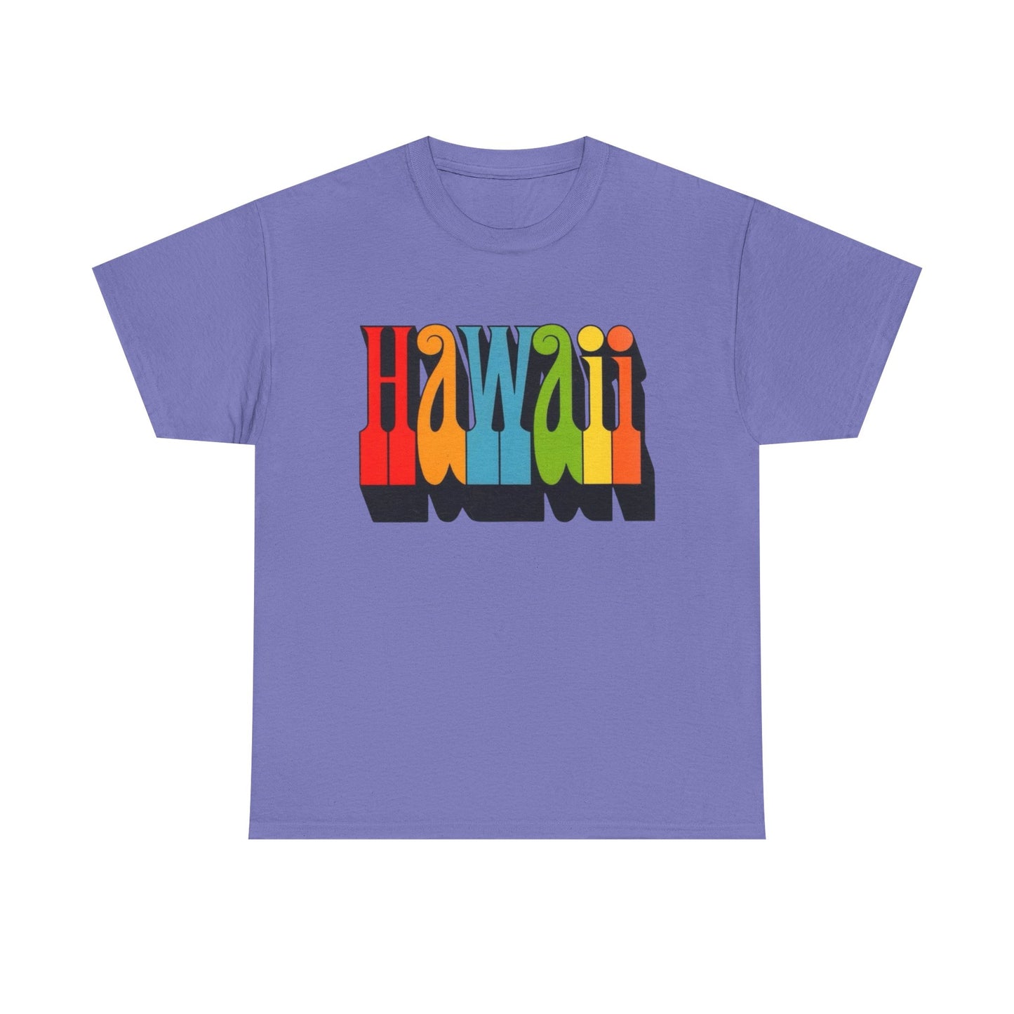 Hawaii Retro Graphic T Shirt Unisex Heavy Cotton Tee