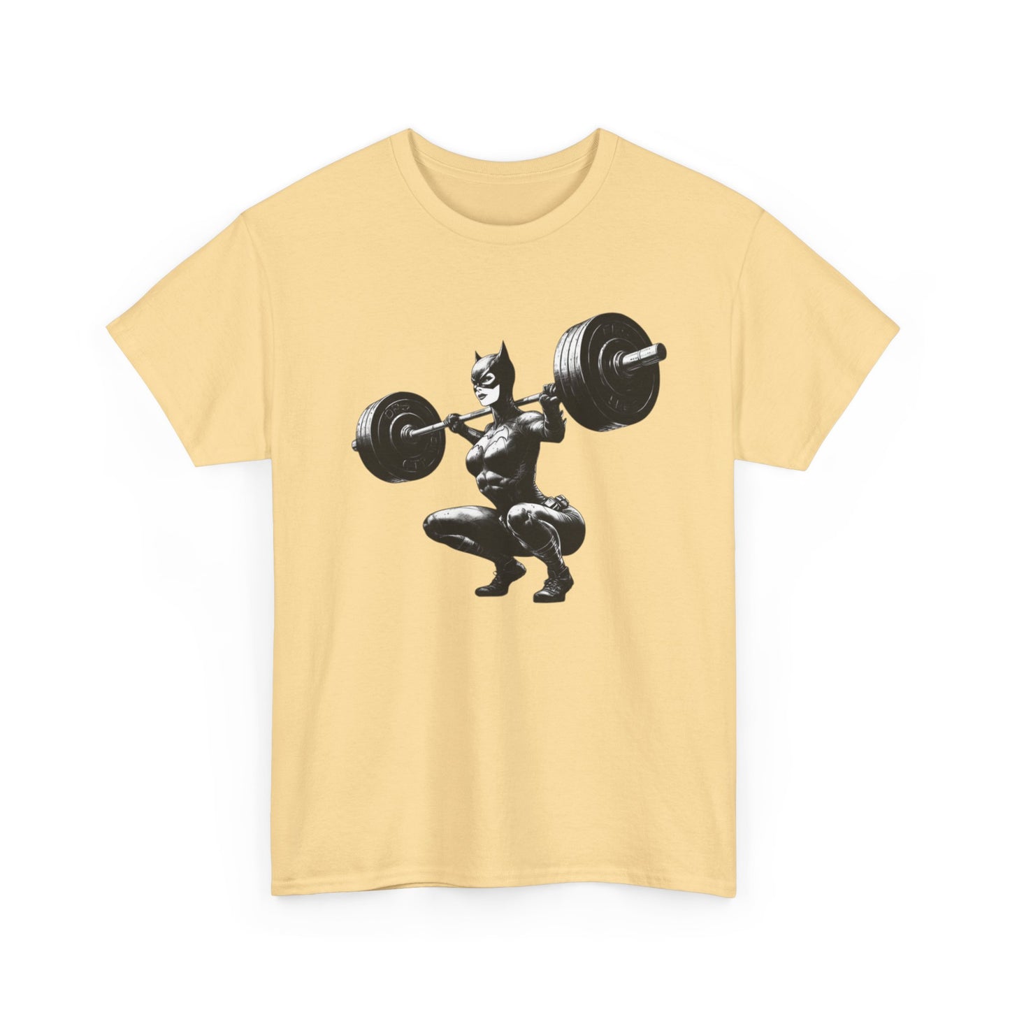 Catwoman GYM Lifting Apparel Graphic T Shirt Womens Heavy Cotton Tee