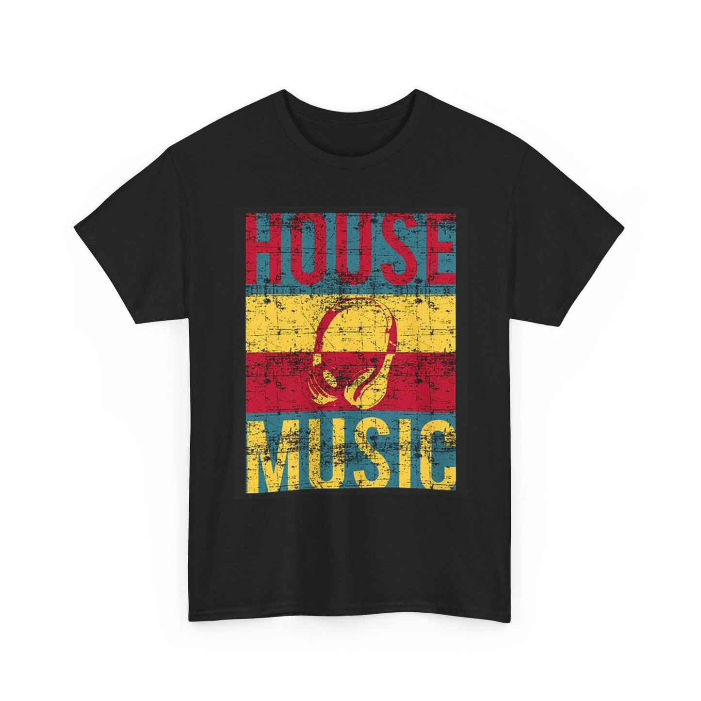 House Music Graphic T Shirt Retro EDM Music Lover Unisex Heavy Cotton Tee