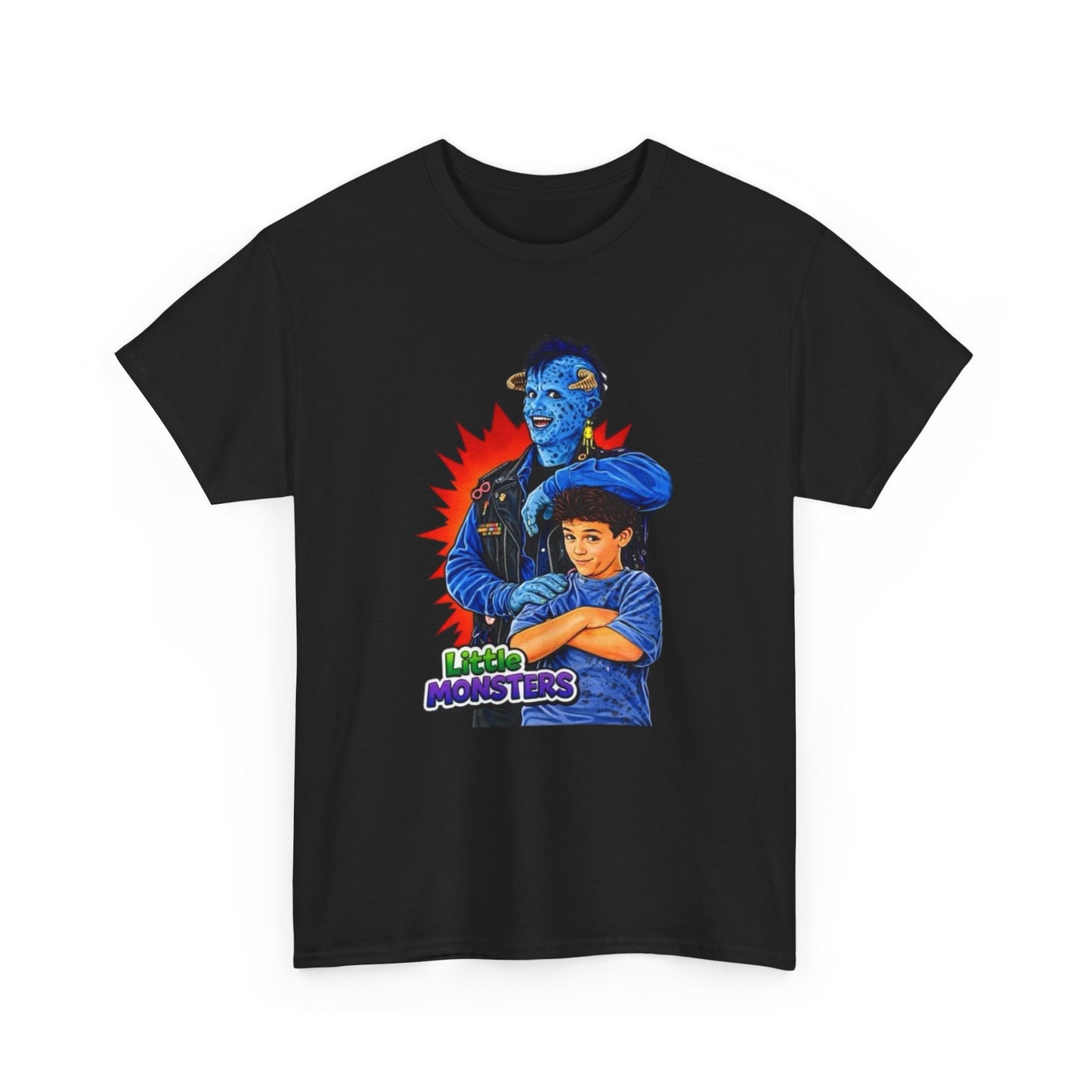 Little Monsters Retro 90s Kids Graphic T Shirt Unisex Heavy Cotton Tee