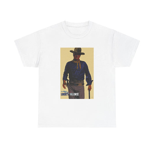 The Man Who Shot Liberty Valance Tshirt Vintage Poster John Wayne Heavy Cotton