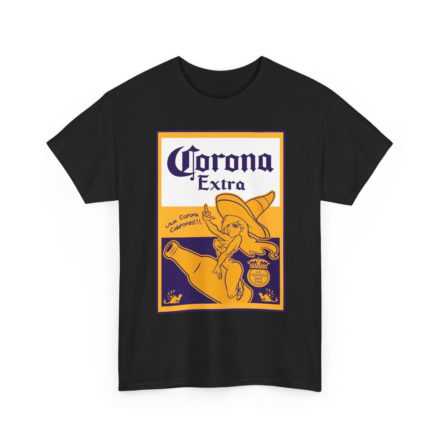 Corona Extra Beer Logo Graphic T Shirt S-5XL Unisex Heavy Cotton Tee