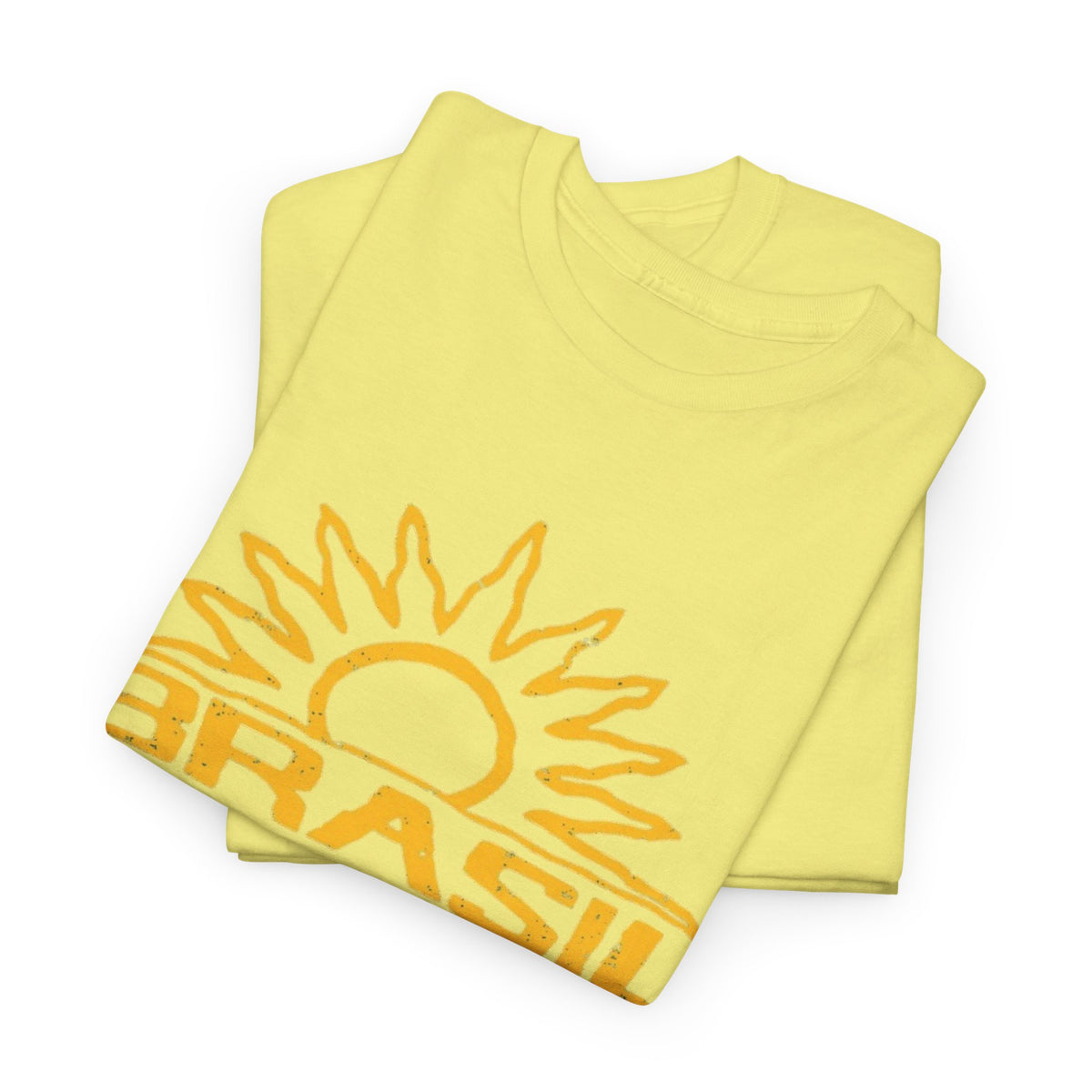 Brazil Sun Graphic T Shirt Men's Retro Classic Heavy Cotton Tee