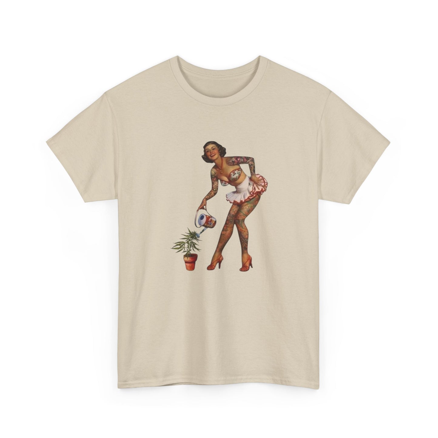 Weeds Pinup Model Graphic T-Shirt Womens Comfy Cotton Tee NEW