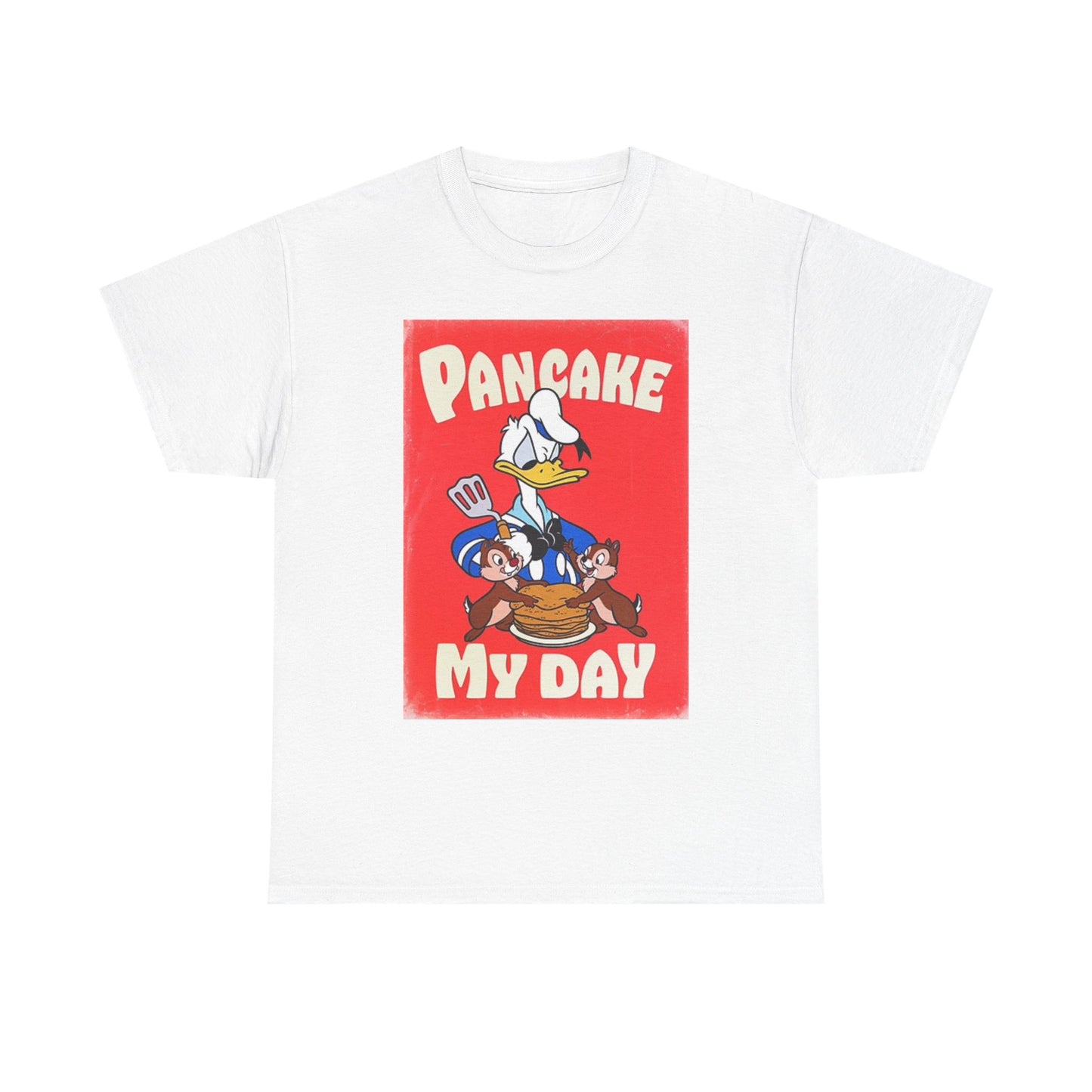 Pancake My Day Graphic T Shirt Vintage Duck Unisex Heavy Cotton Tee