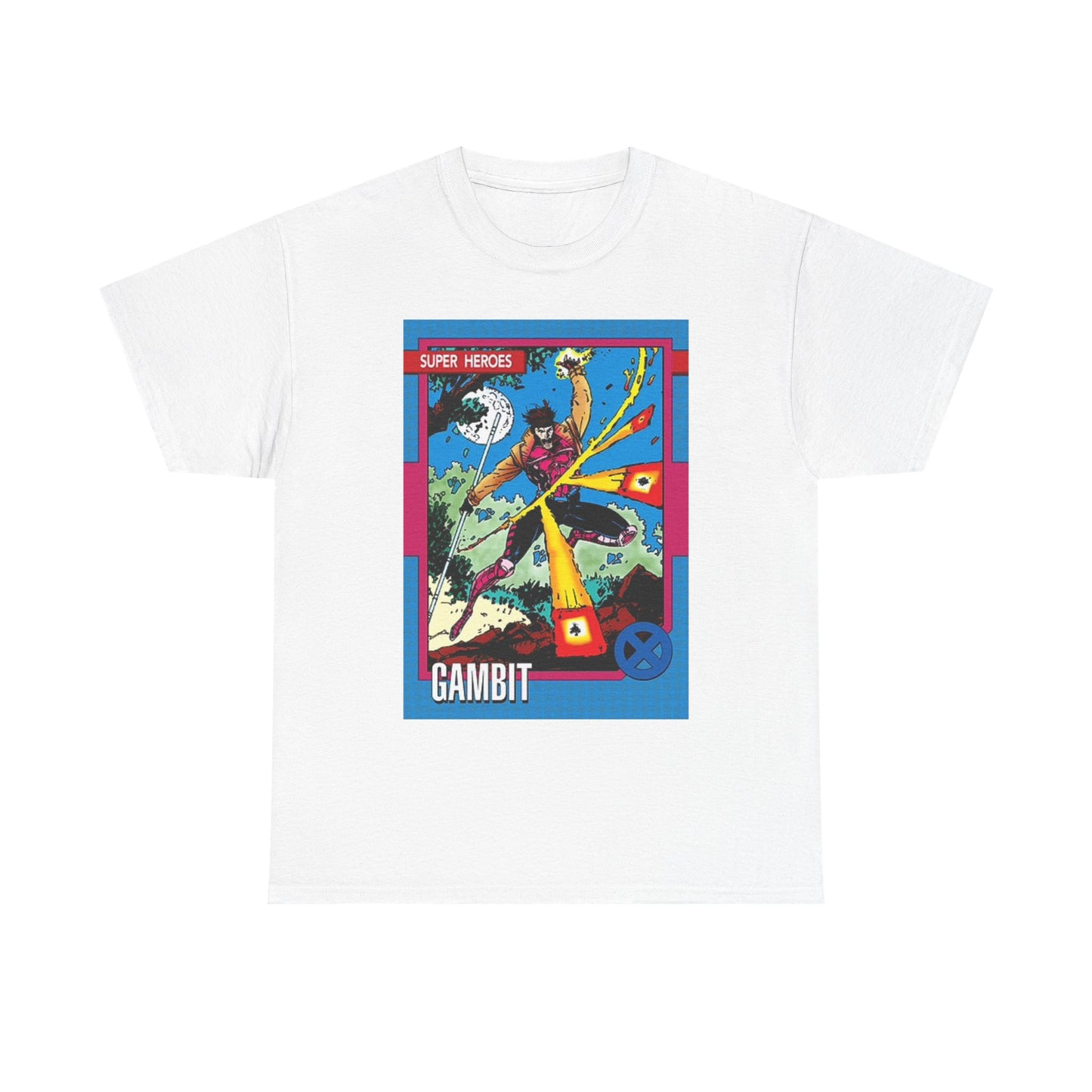 Gambit Superheros Graphic T Shirt Retro Gaming Vintage Unisex Heavy Cotton Tee