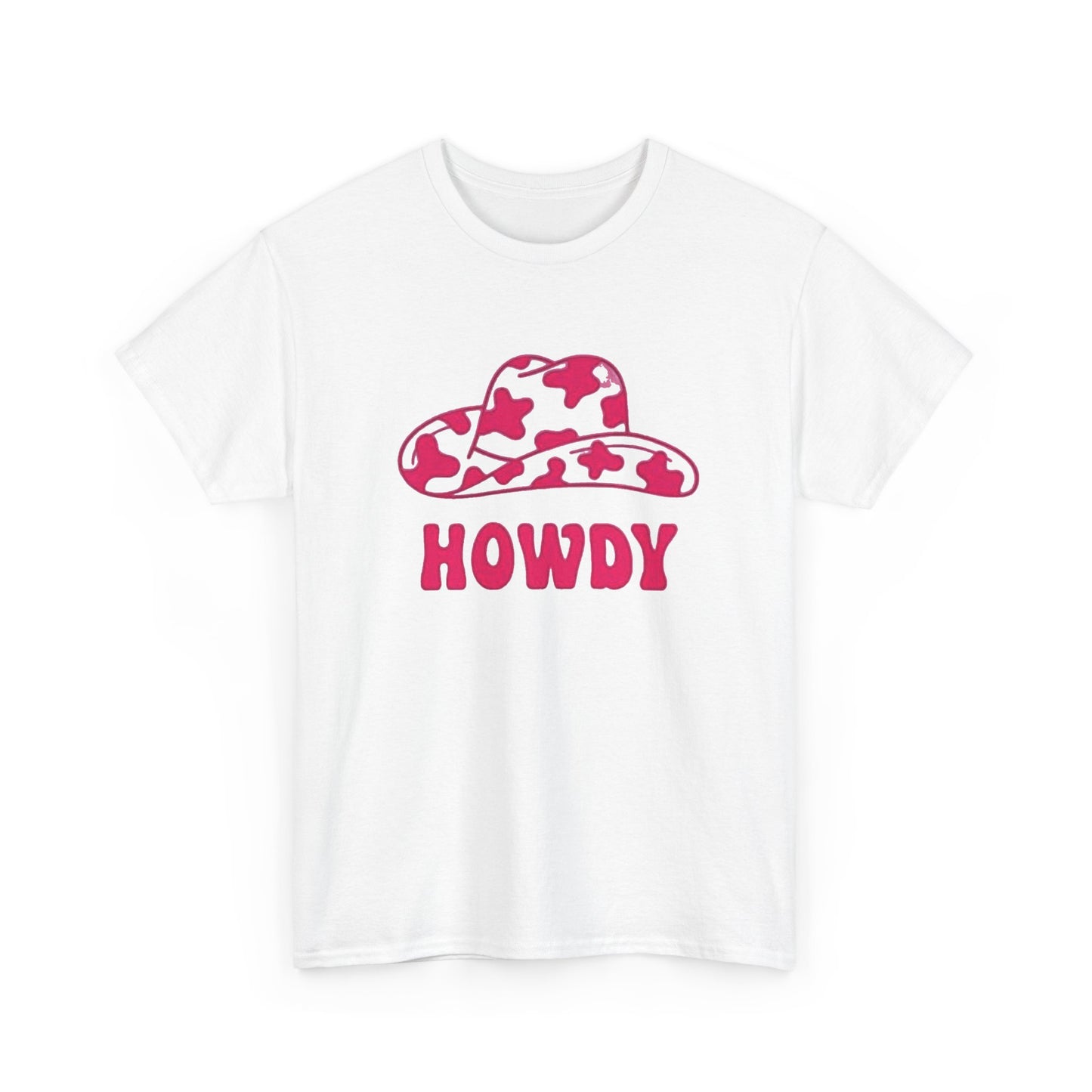Cowgirl howdy vintage pink womens Texas cowboy Unisex Heavy Cotton Tee