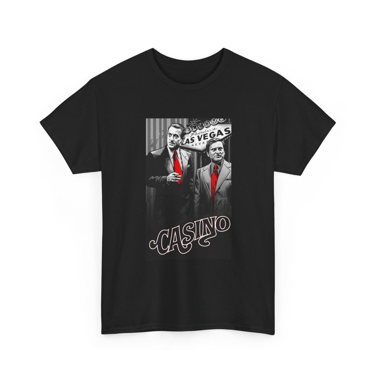 Casino Movie Poster Tshirt Las Vegas Retro Deniro Mobster Unisex Heavy Cotton 2