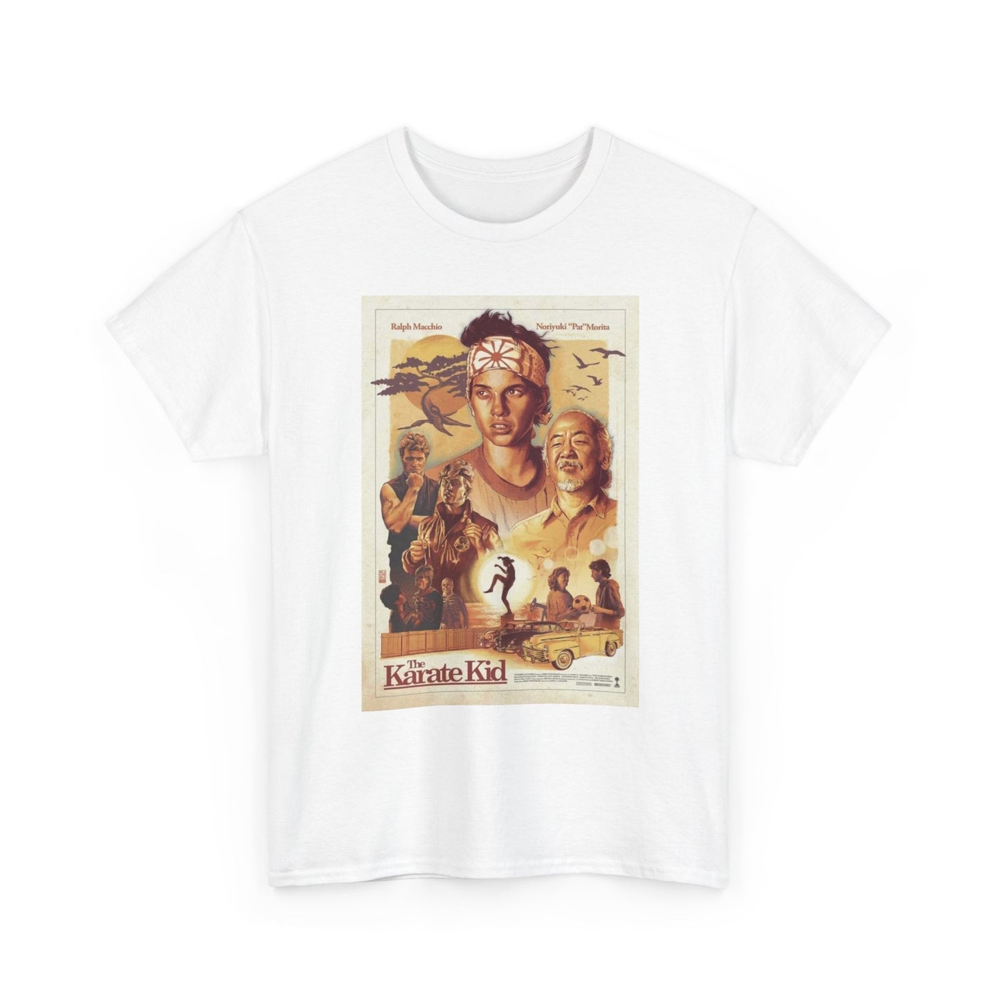 The Karate Kid Graphic T Shirt Vintage Poster Unisex Heavy Cotton Tee