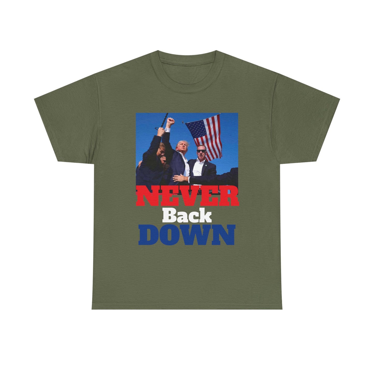 Trump Never Back Down!! T Shirt Brand New President Trump Never Surrender Unisex