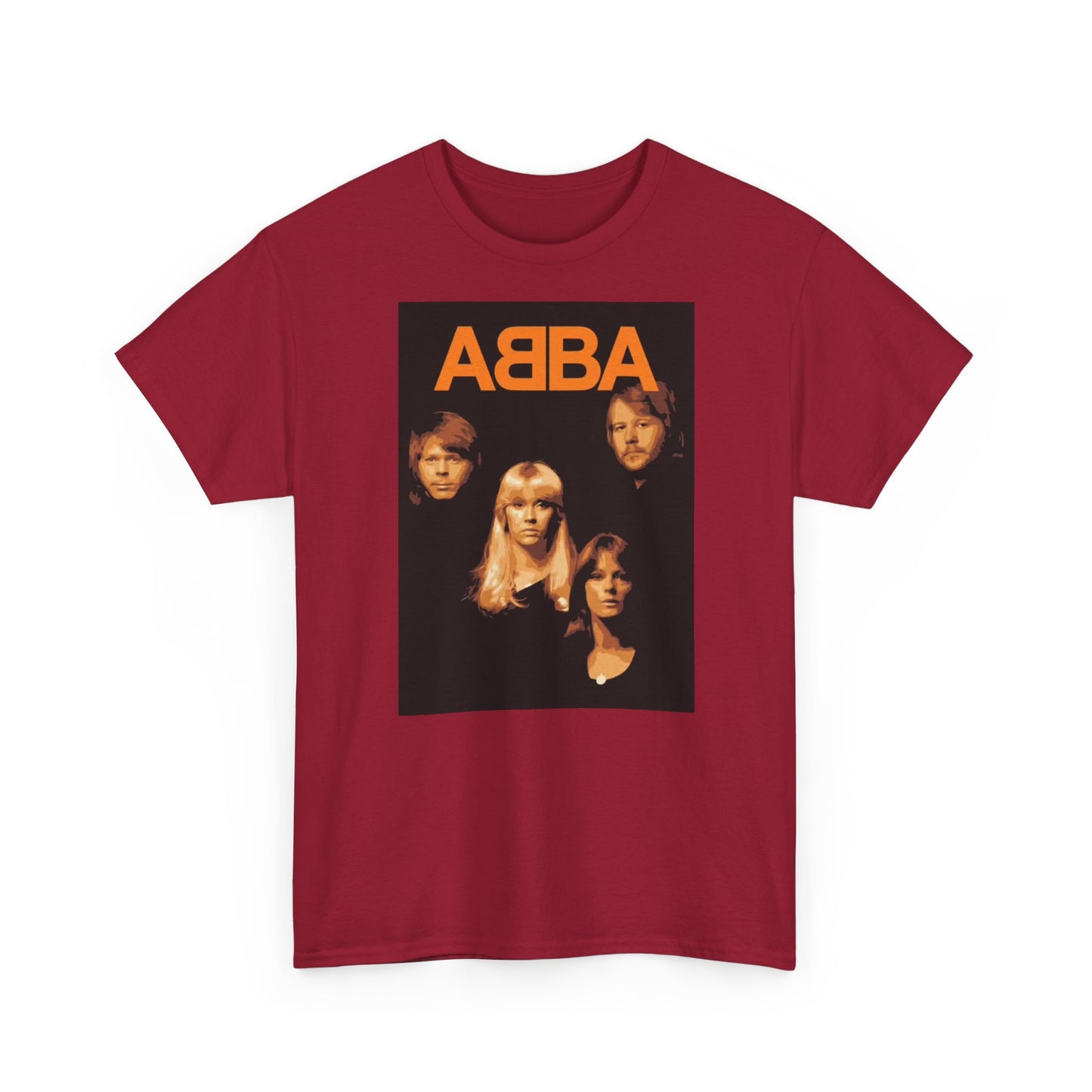 Abba T-shirt vintage retro neon lights classic music Unisex Heavy Cotton Tee