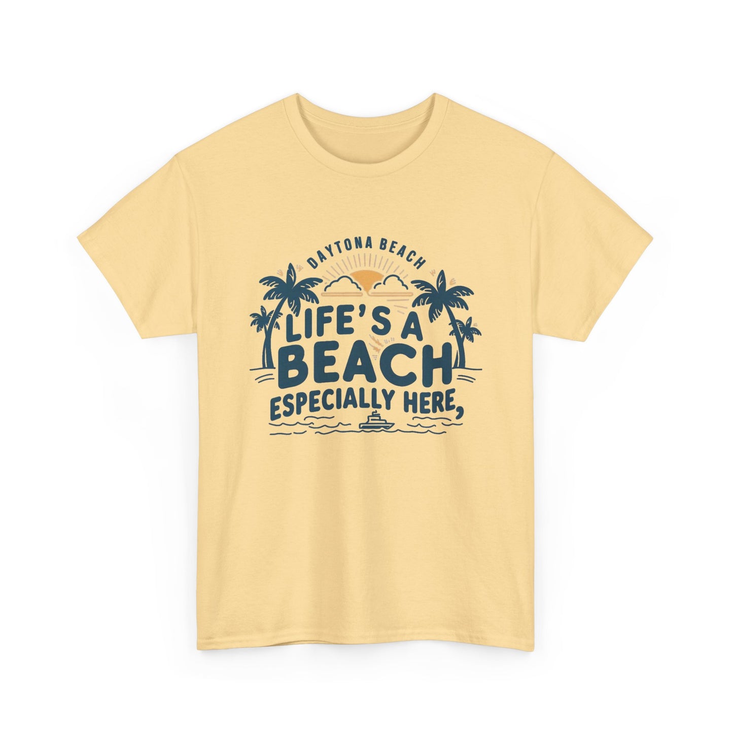 Life's A Beach Daytona Beach Graphic T Shirt NEW ADULT