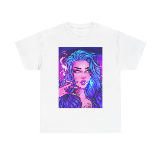 Waifu Anime T-shirt Girl Graphic Cartoon Retro Gaming Unisex Heavy Tee Gamer 11