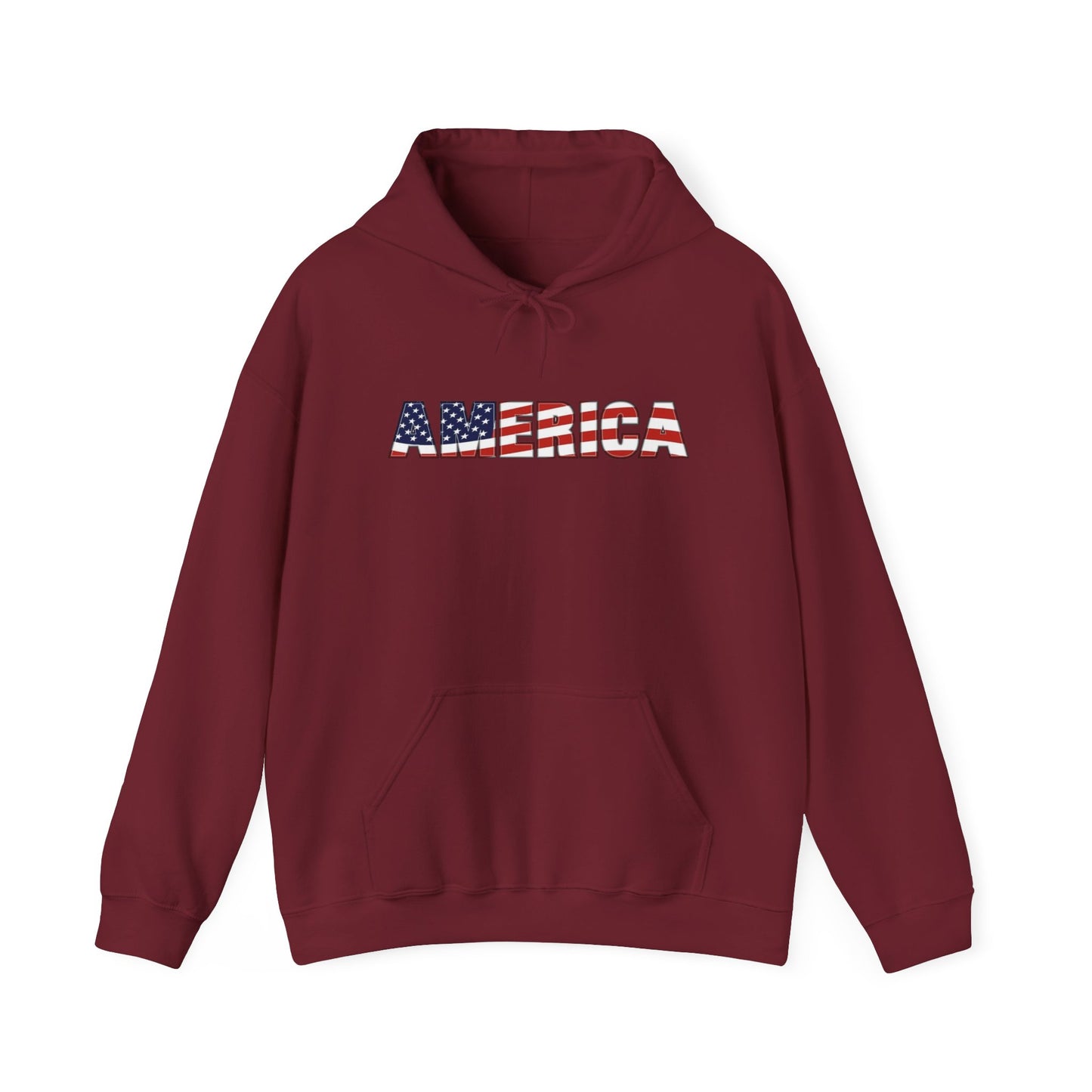 American Flag USA Retro Graphic Hoodie Men's Heavy Blend™ Hooded Sweatshirt