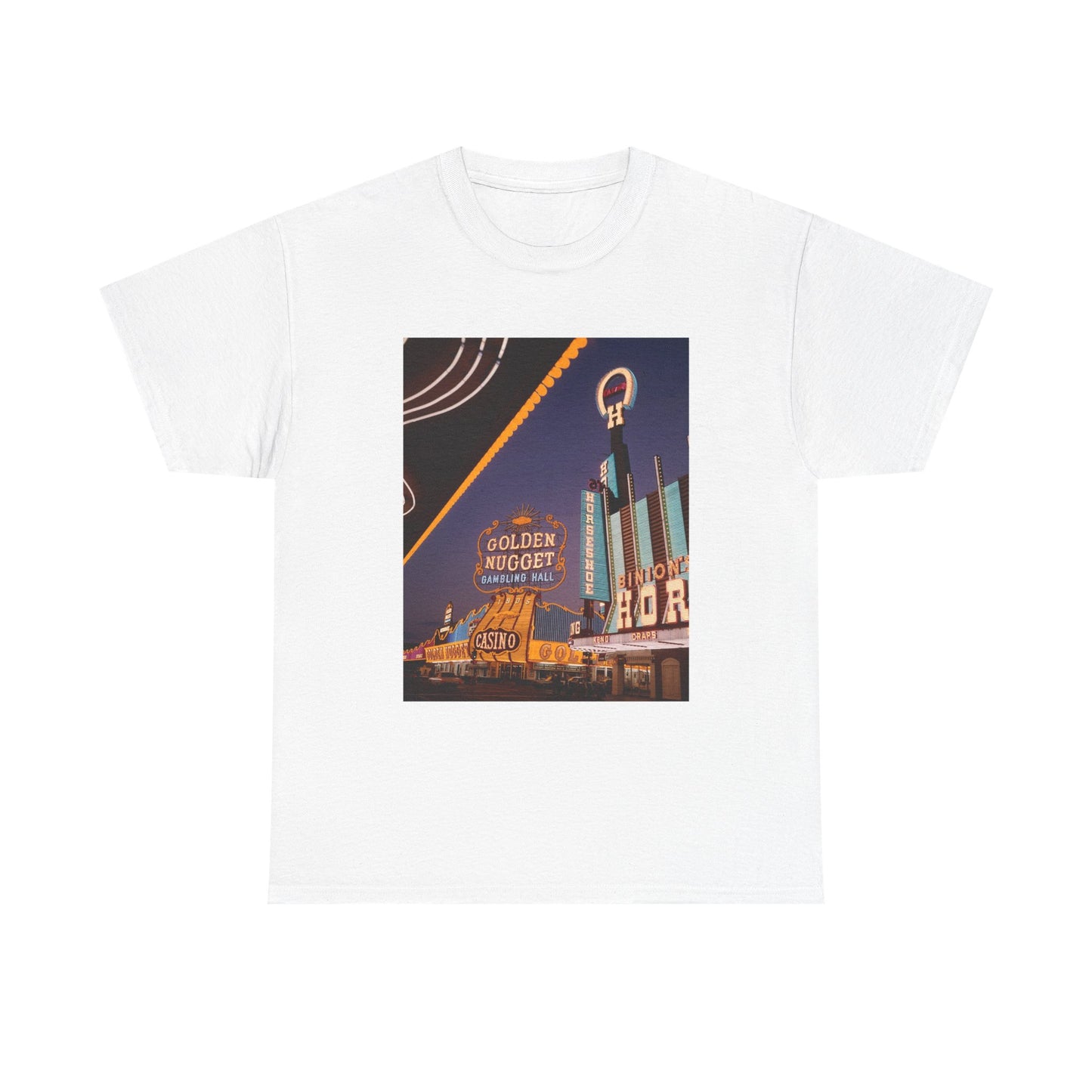 Las Vegas Tshirt Vintage The Strip Golden Nugget Unisex Heavy tee Casino