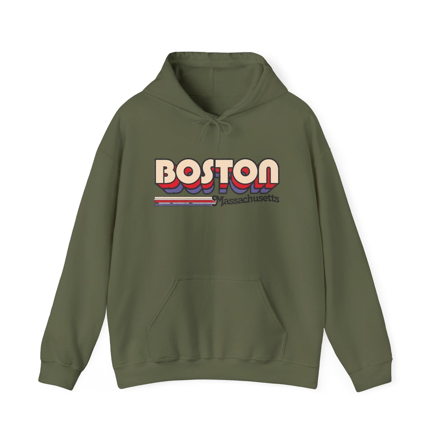 Boston Massachusetts Logo Graphic Hoodie Heavy Blend™ NEW Sweatshirt