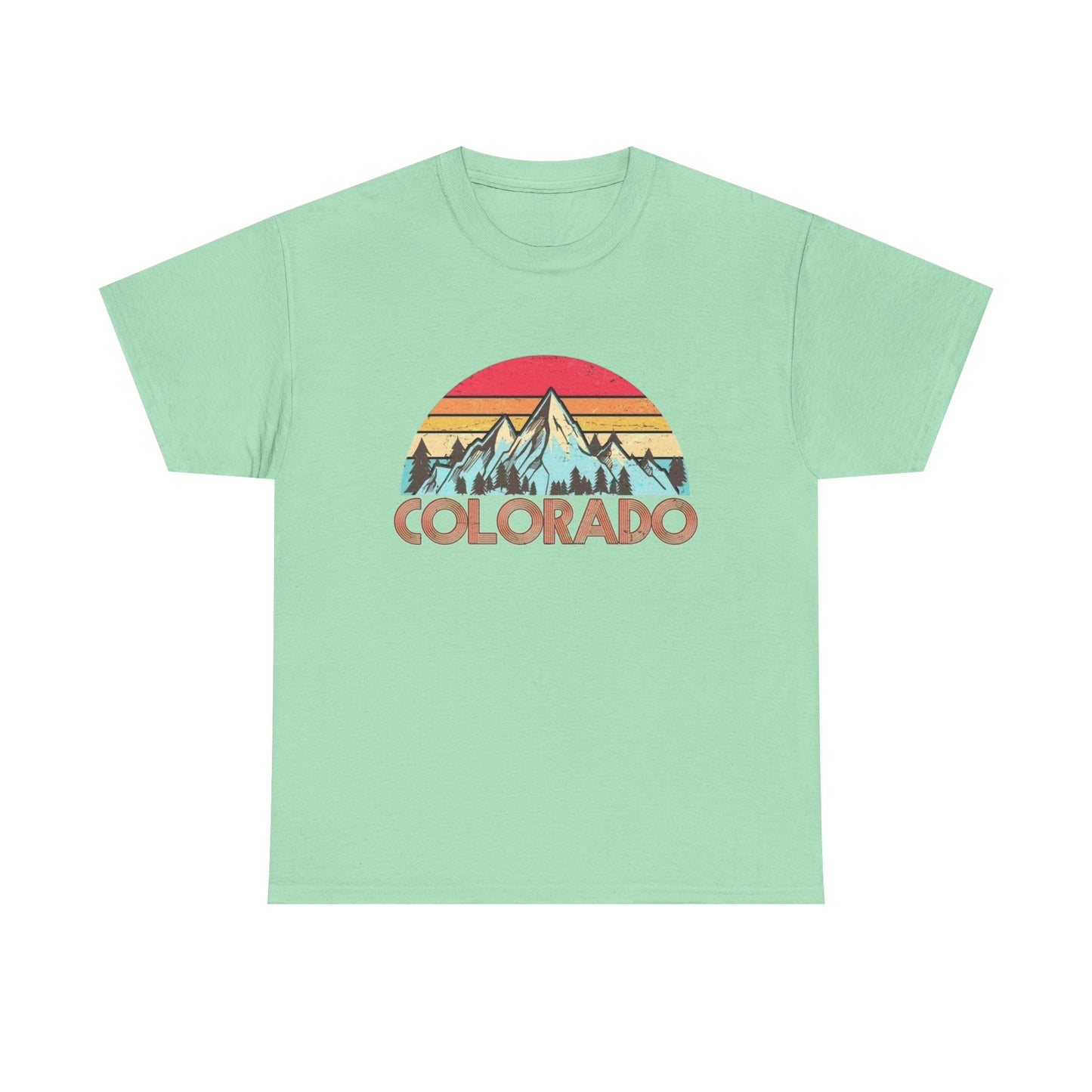 Colorado Retro Mountains Graphic T Shirt NEW Adult Tee