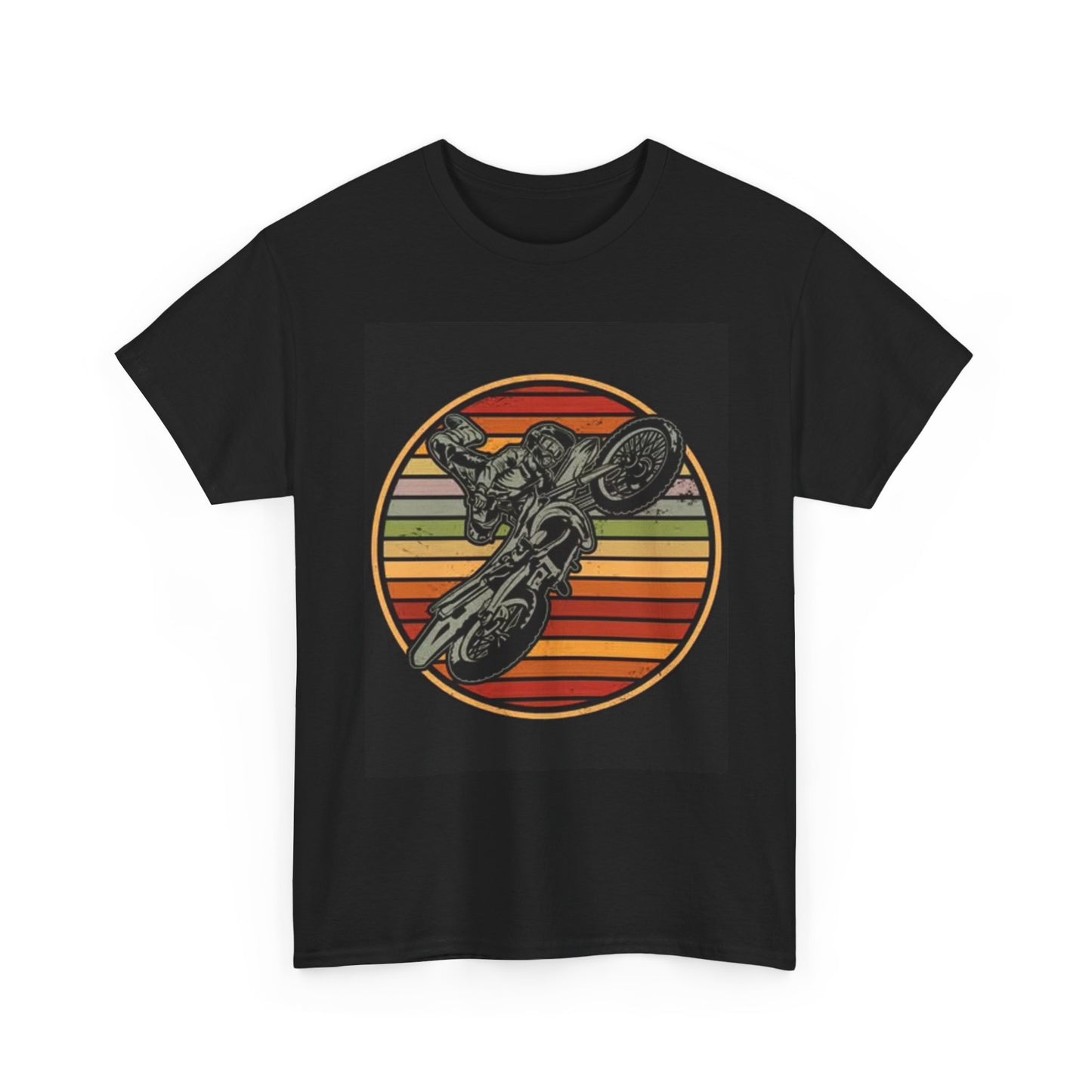 Motocross Graphic T Shirt Retro Dirtbikes Outdoors Unisex Heavy Cotton Tee