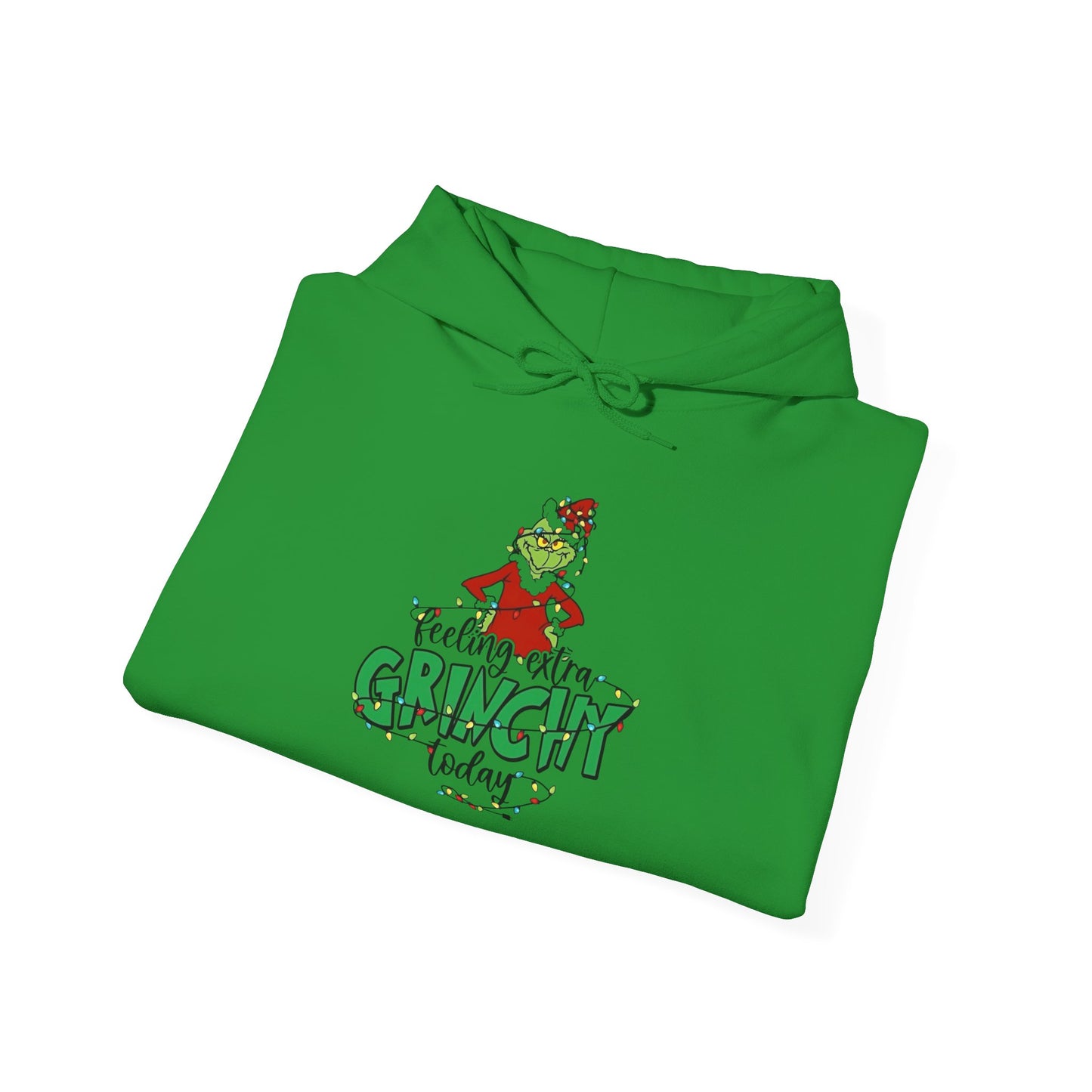 Feeling Extra Grinchy Today Graphic Hoodie Unisex Heavy Blend™ Hooded Sweatshirt