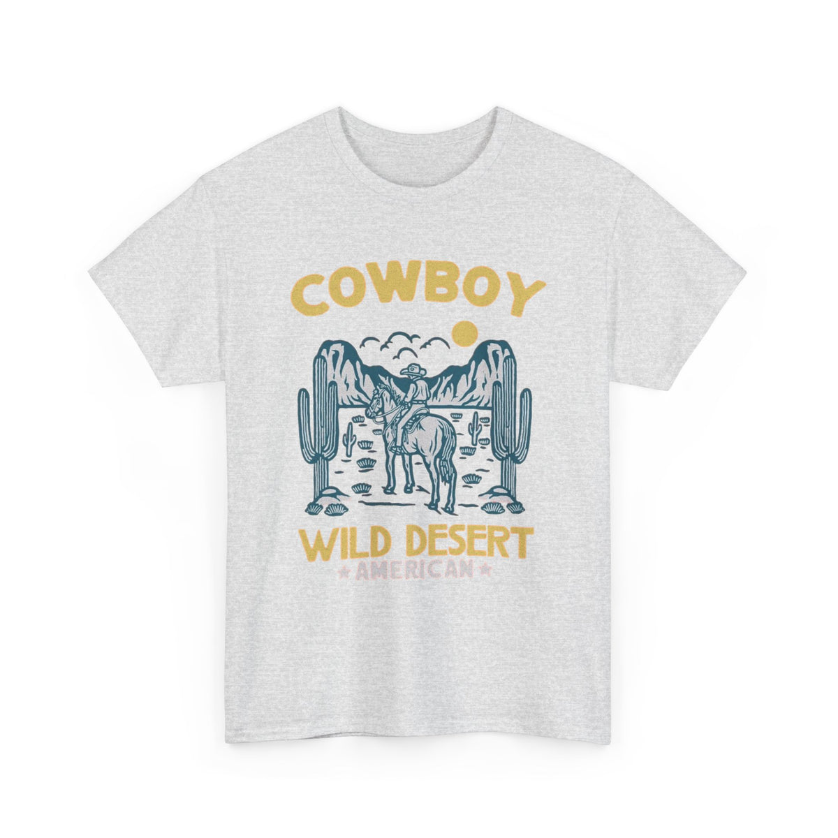 Cowboy Wild Desert American Western Graphic T-Shirt Men's Graphic Tee