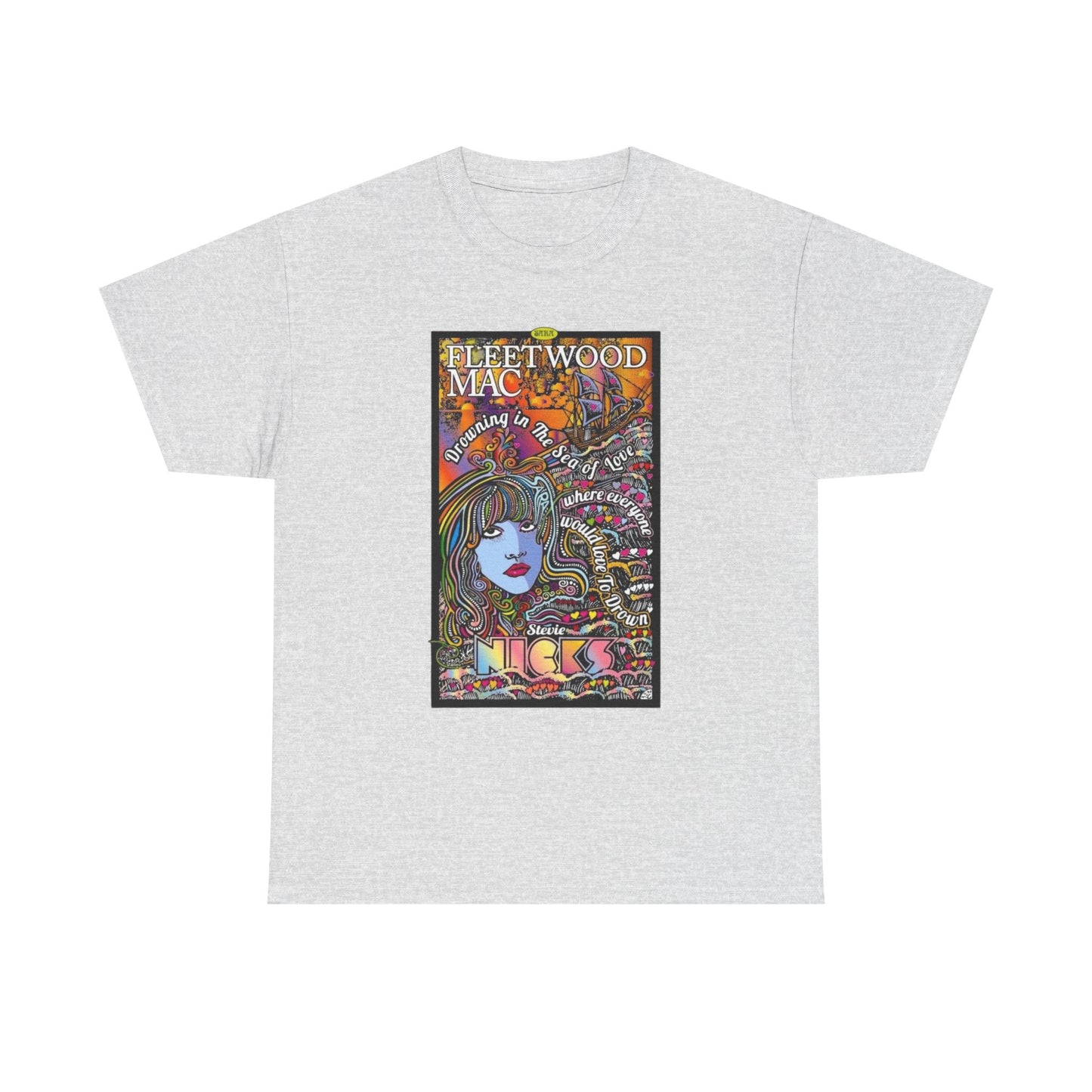 Fleetwood Mac T-shirt graphic vintage art 70s Unisex Heavy Cotton Tee
