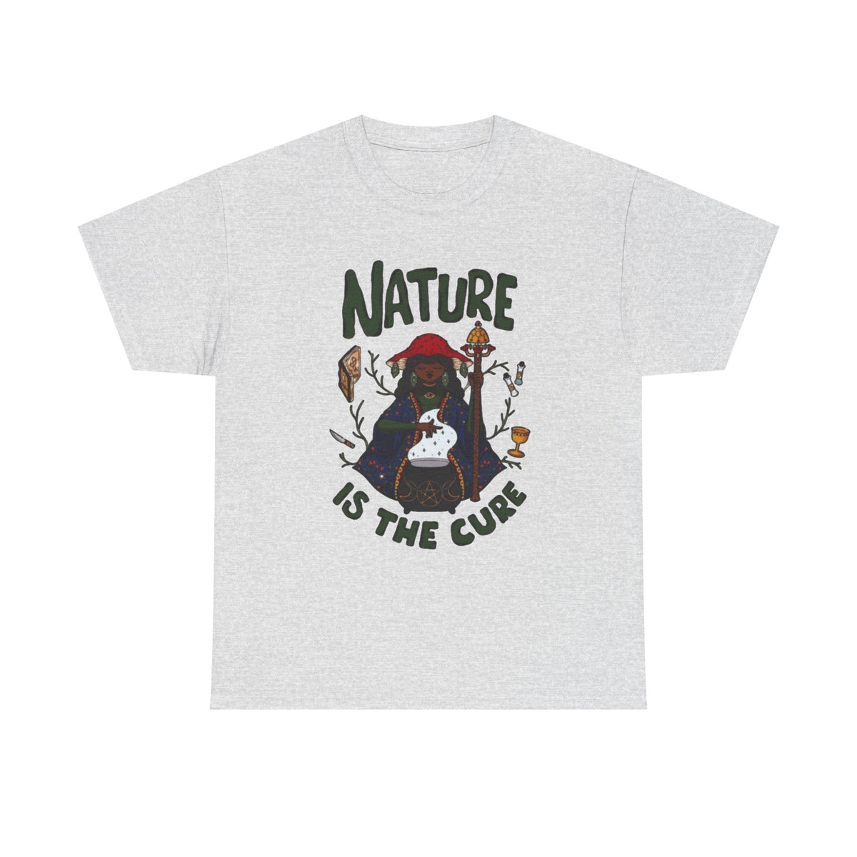 Nature Is The Cure Graphic T Shirt Men's  Heavy Cotton Tee