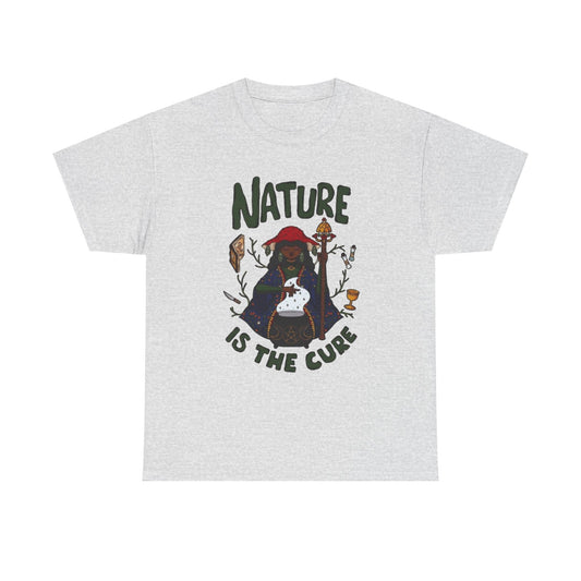 Nature Is The Cure Graphic T Shirt Men's  Heavy Cotton Tee