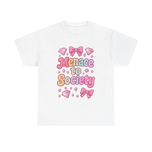 Menace To Society Funny Cute Women's Graphic T Shirt NEW ADULT