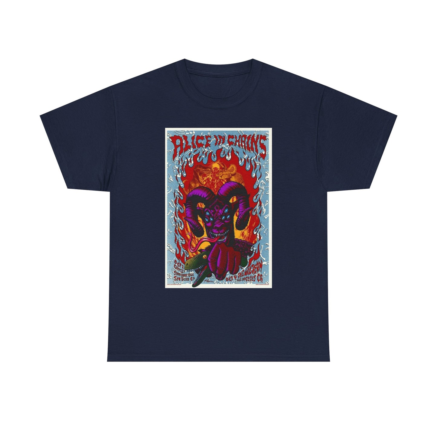 Alice In Chains Rock Band T Shirt Merch Poster Unisex Heavy Cotton Tee