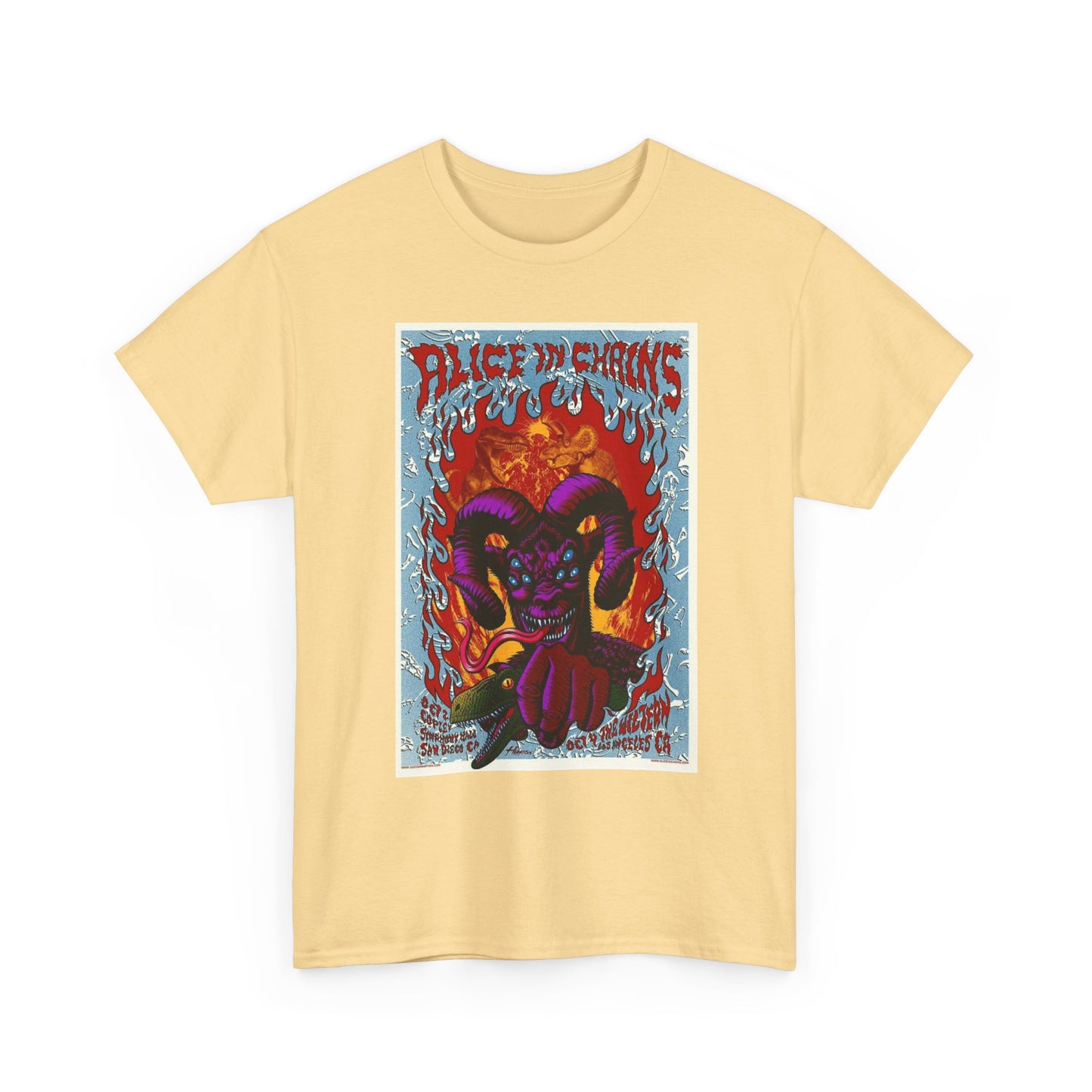 Alice In Chains Rock Band T Shirt Merch Poster Unisex Heavy Cotton Tee