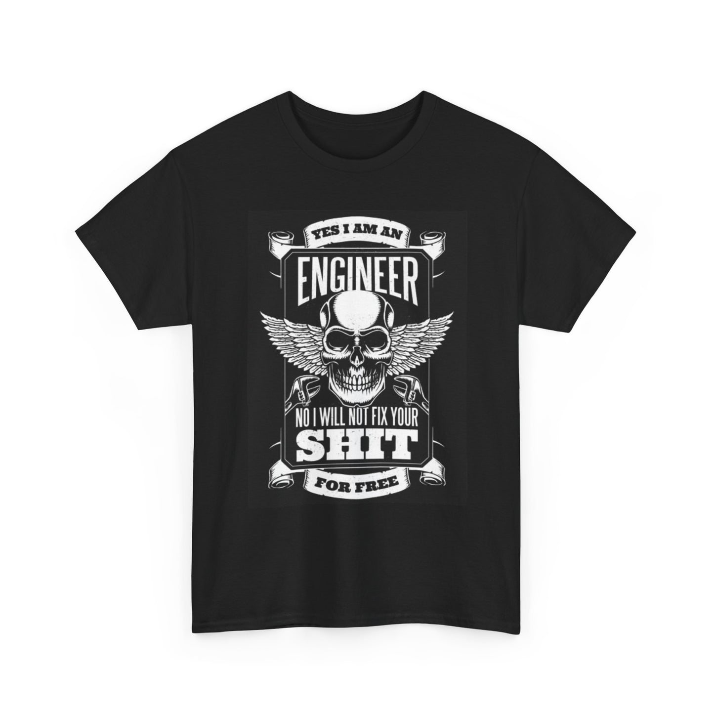 Yes Im An Engineer Graphic T Shirt Funny Gift Fix It Unisex Heavy Cotton Tee