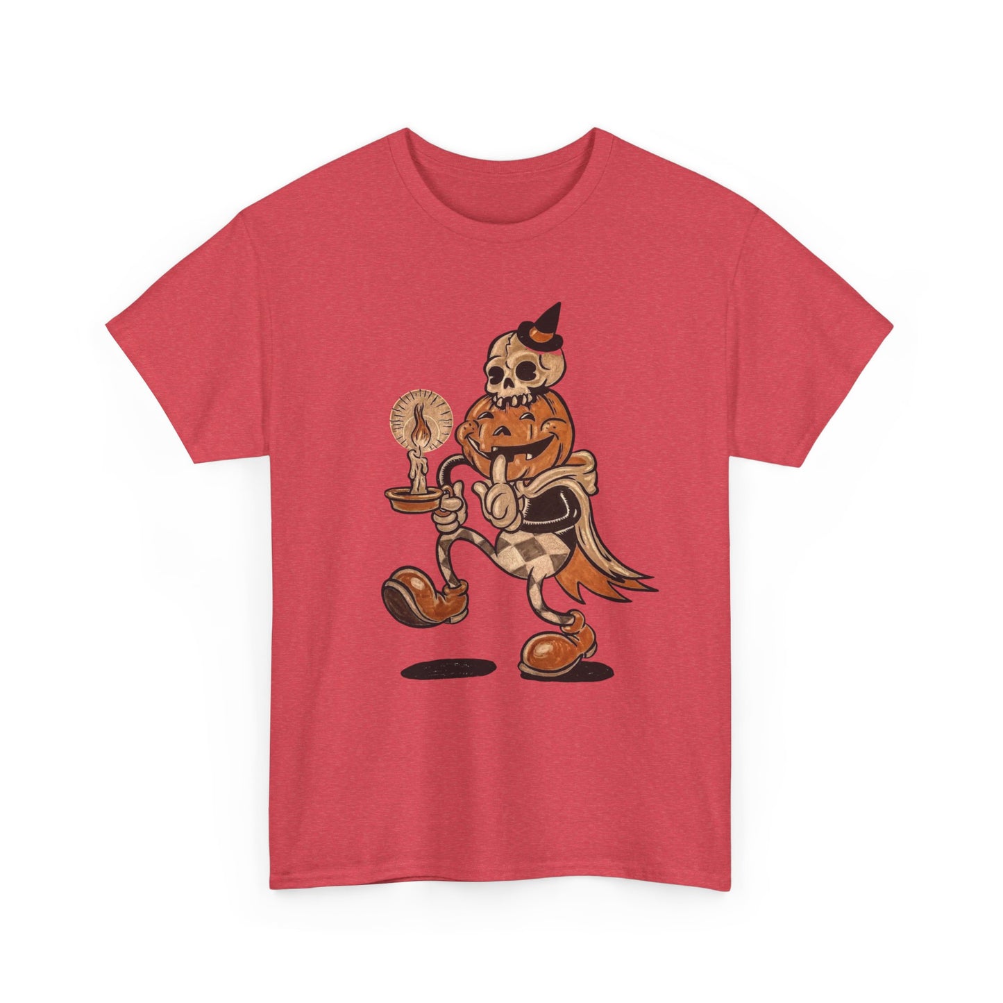 Pumpkin Head Halloween Graphic T Shirt Unisex Heavy Cotton Tee