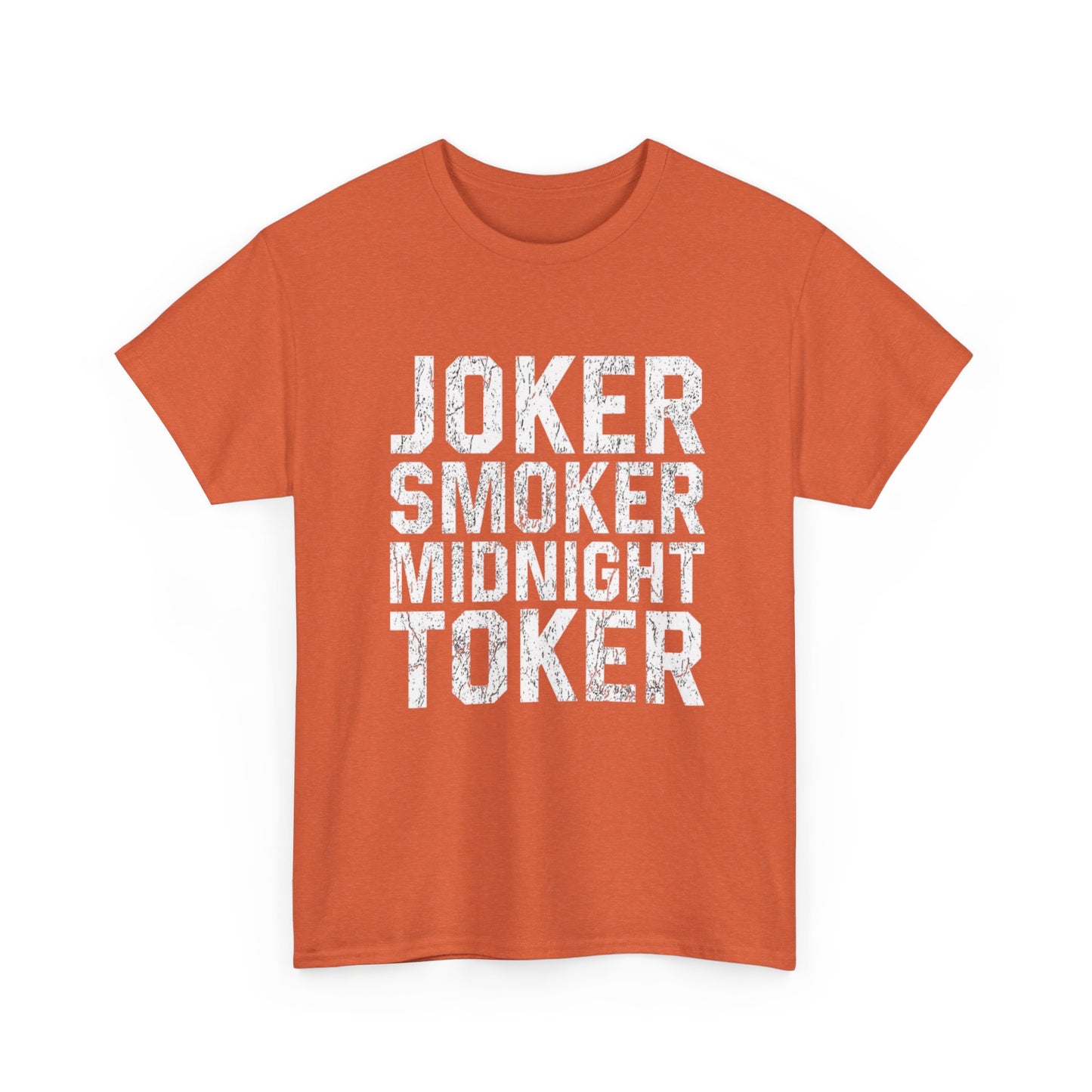 Joker Smoker Midnight Toker T Shirt Graphic Unisex Heavy Cotton Tee NEW GIFT