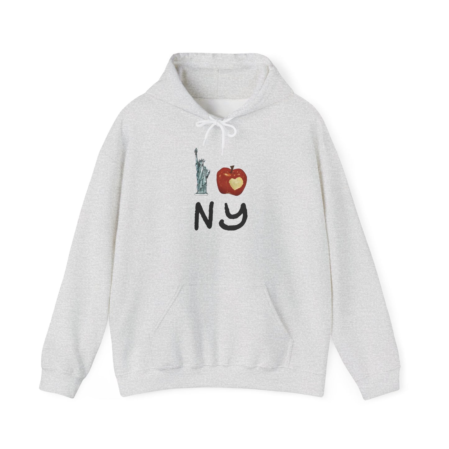 I Love New York Big Apple Graphic Hoodie Unisex Heavy Blend™ Hooded Sweatshirt