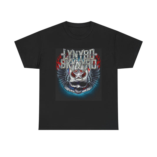 Lynyrd Skynyrd Tshirt Vintage Country Rock Merch Chrome Unisex Heavy Cotton Tee